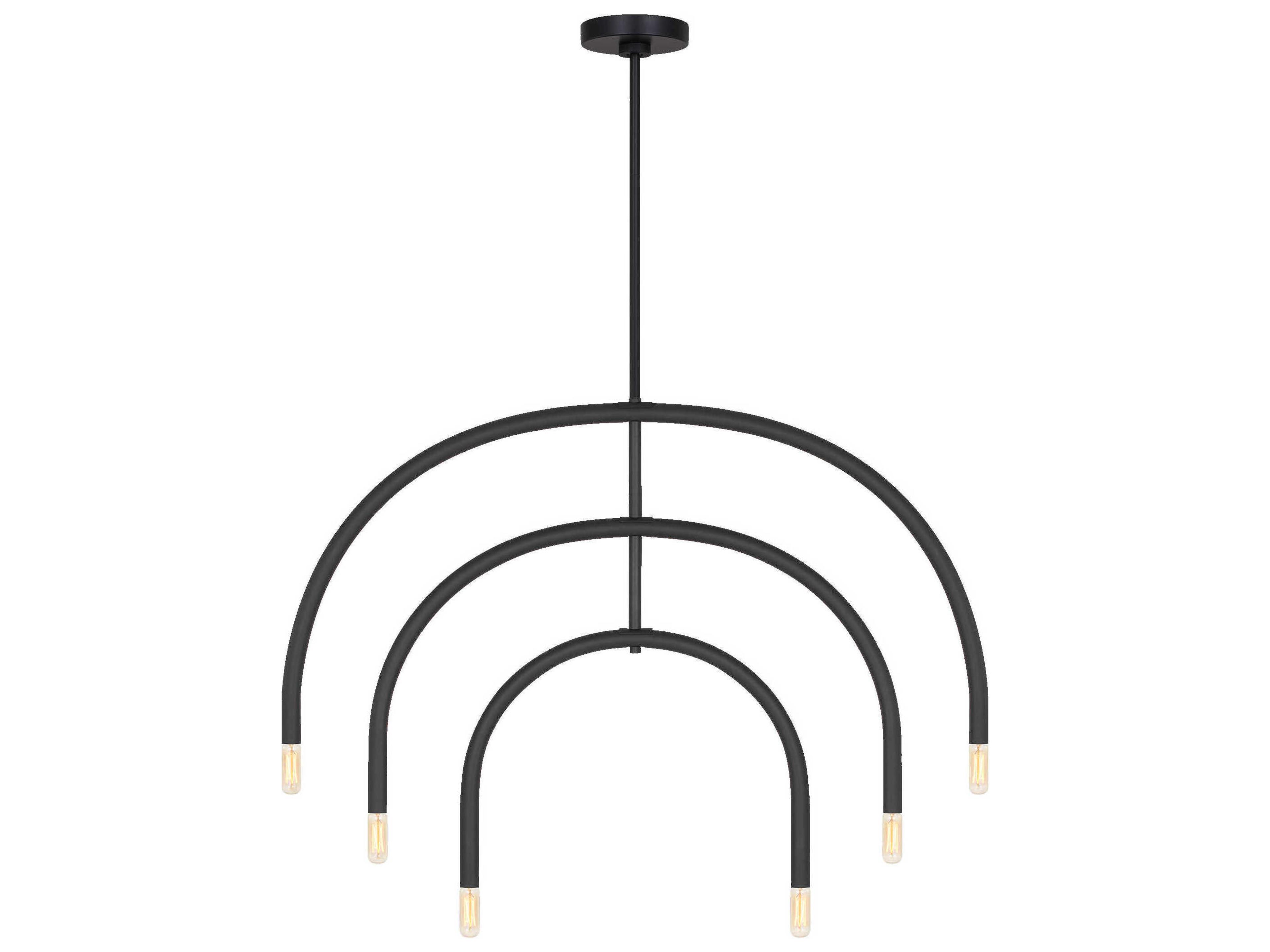 Visual Comfort Studio Hadden 6-Light Midnight Black Chandelier