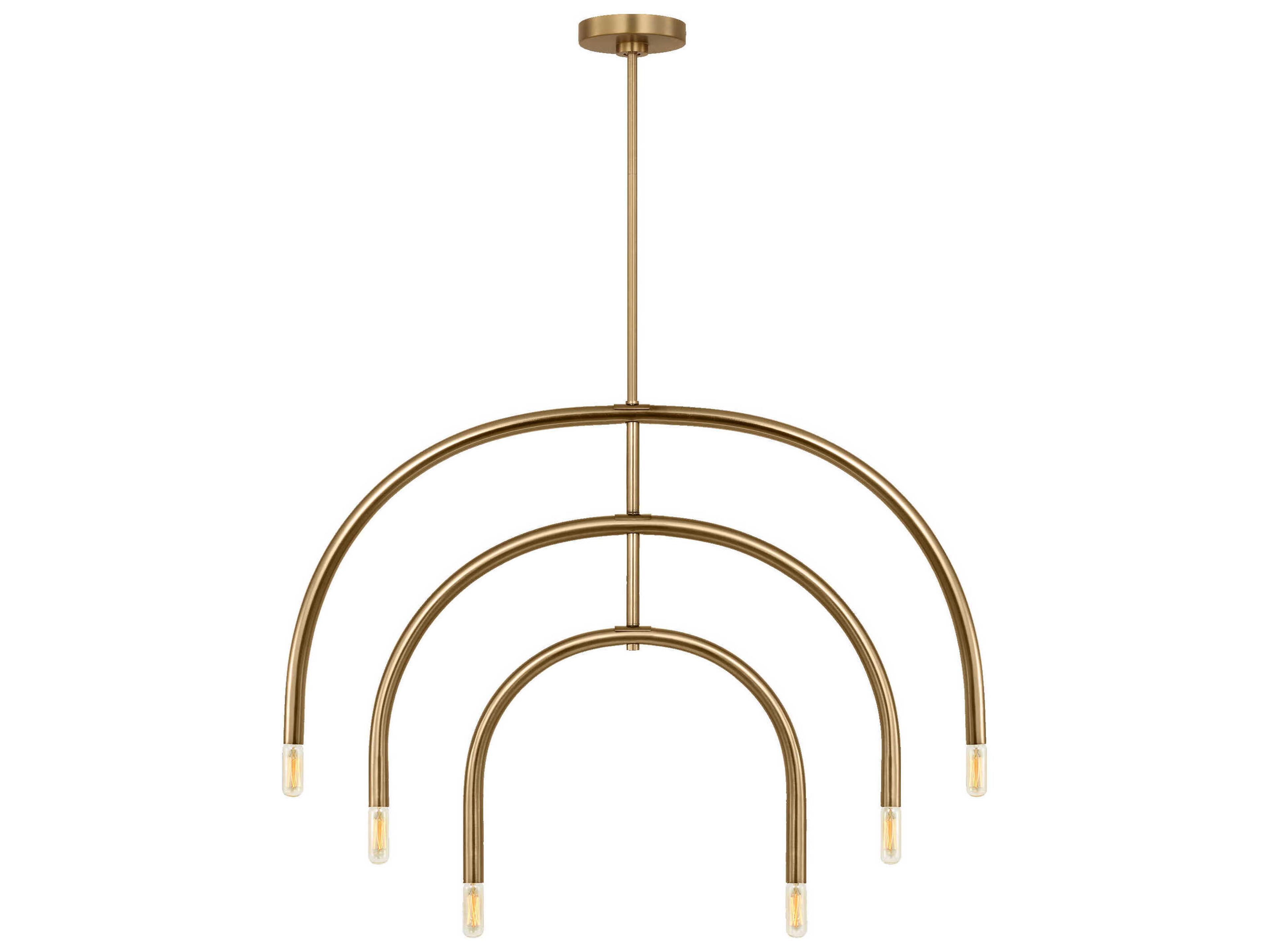 Visual Comfort Studio Hadden 6-Light Satin Brass Chandelier