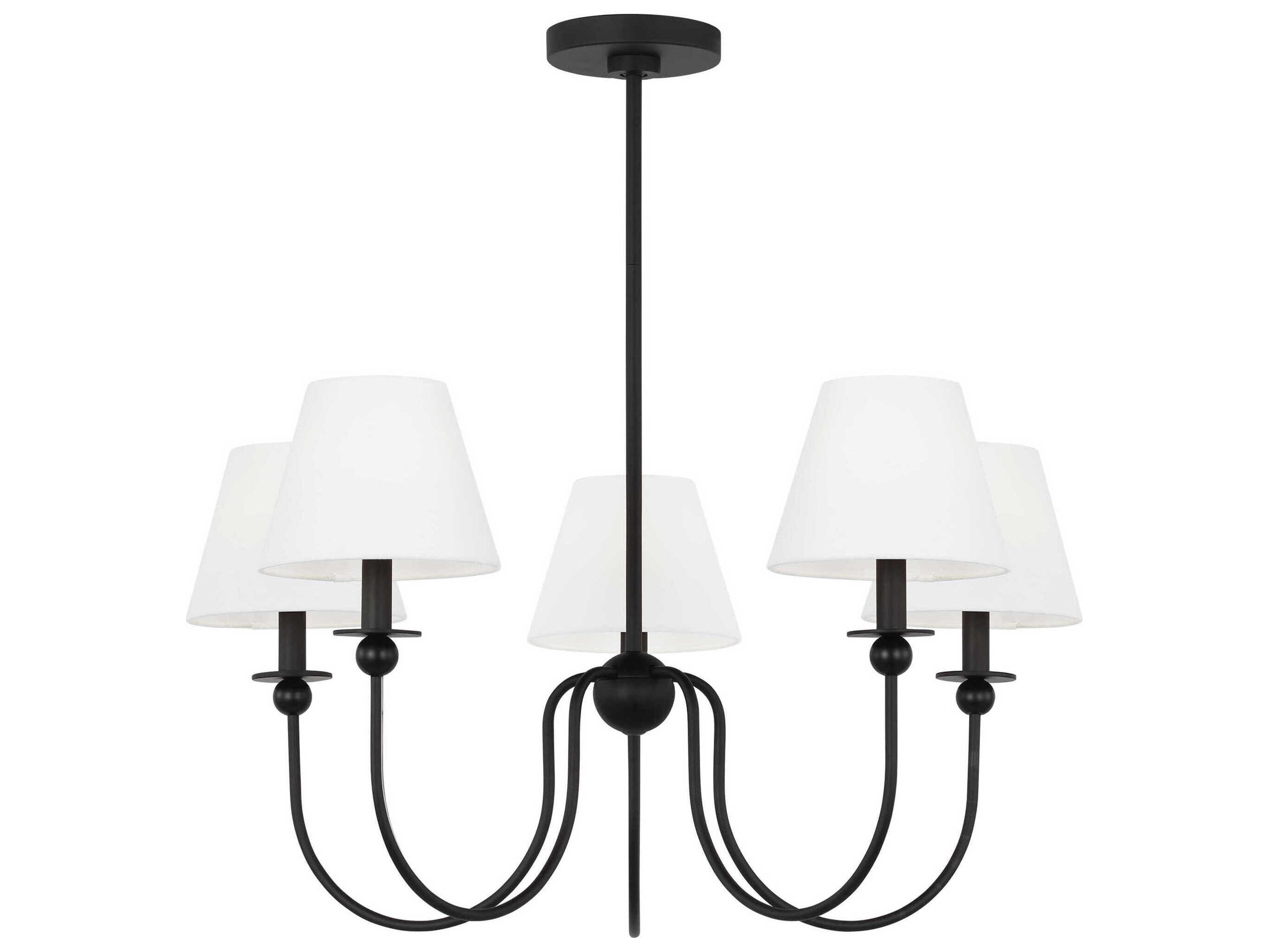 Visual Comfort Studio Elsay 5-Light Midnight Black Chandelier