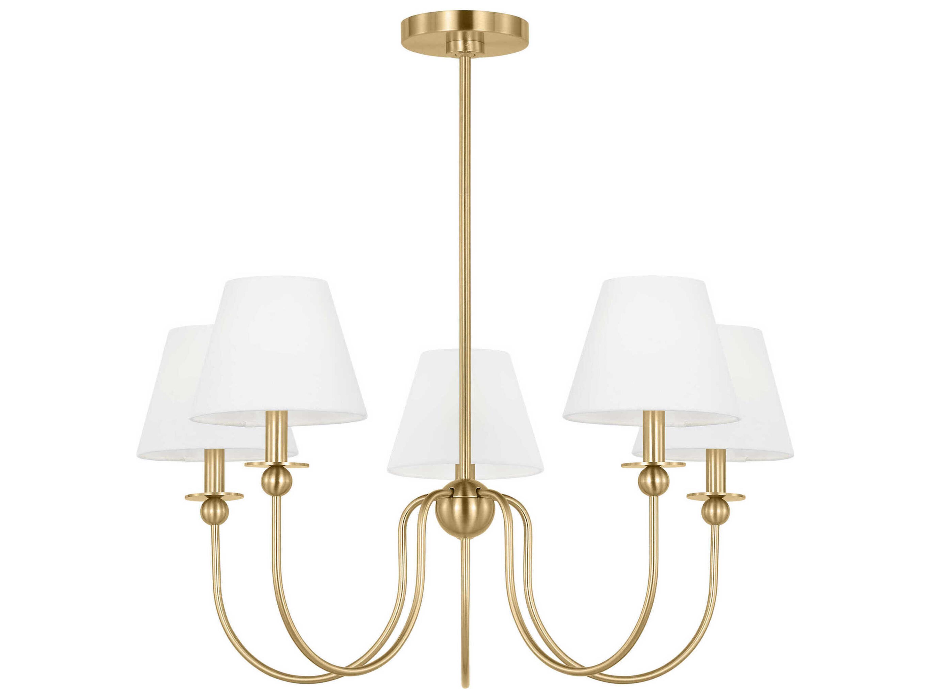 Visual Comfort Studio Elsay 5-Light Satin Brass Chandelier