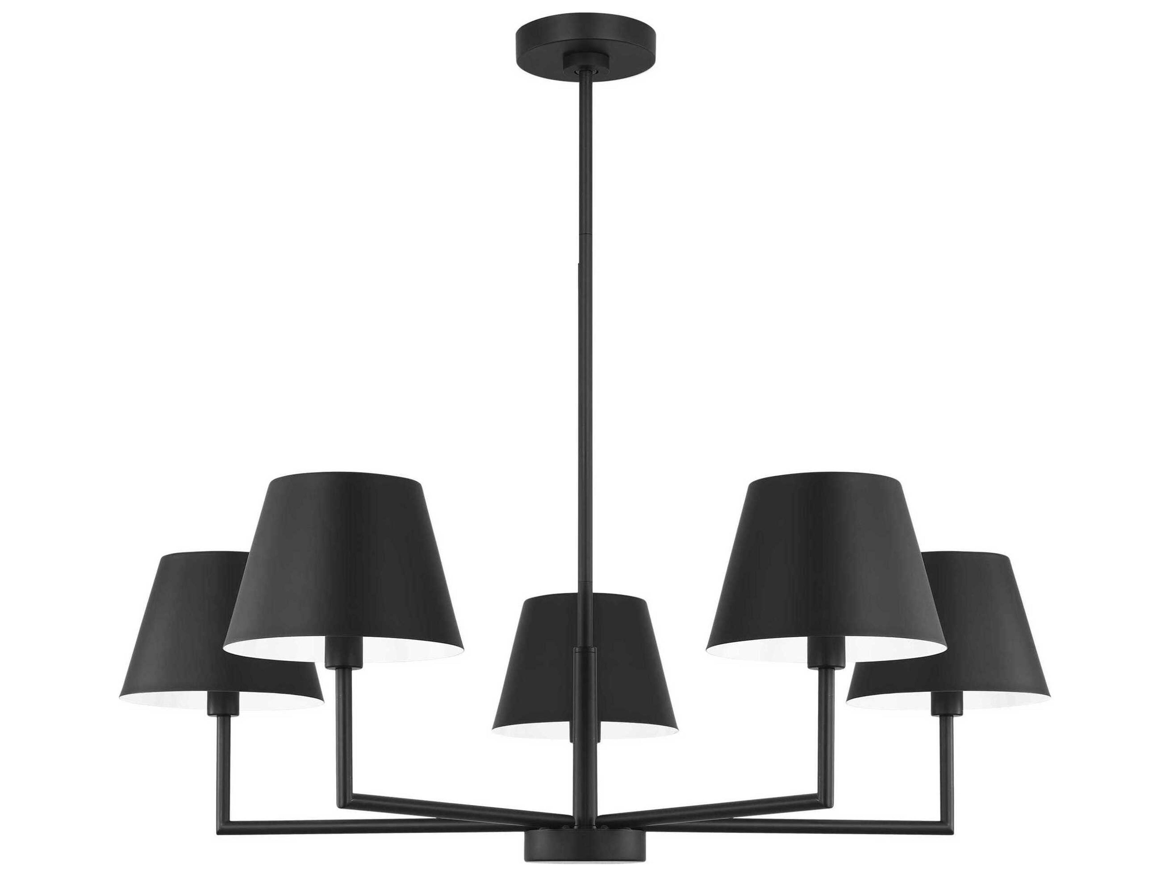 Visual Comfort Studio Ender 5-Light Midnight Black Chandelier