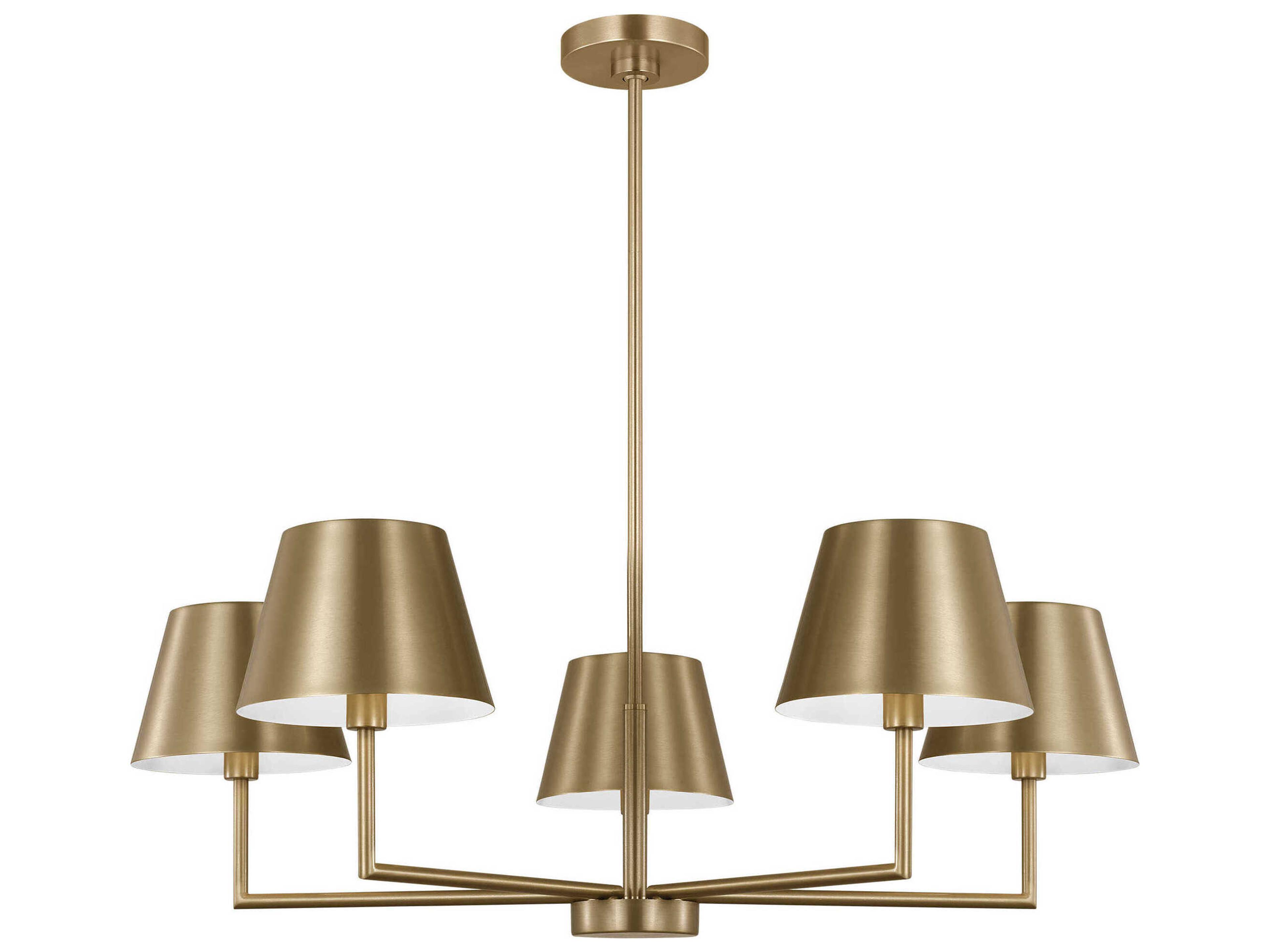 Visual Comfort Studio Ender 5-Light Satin Brass Chandelier