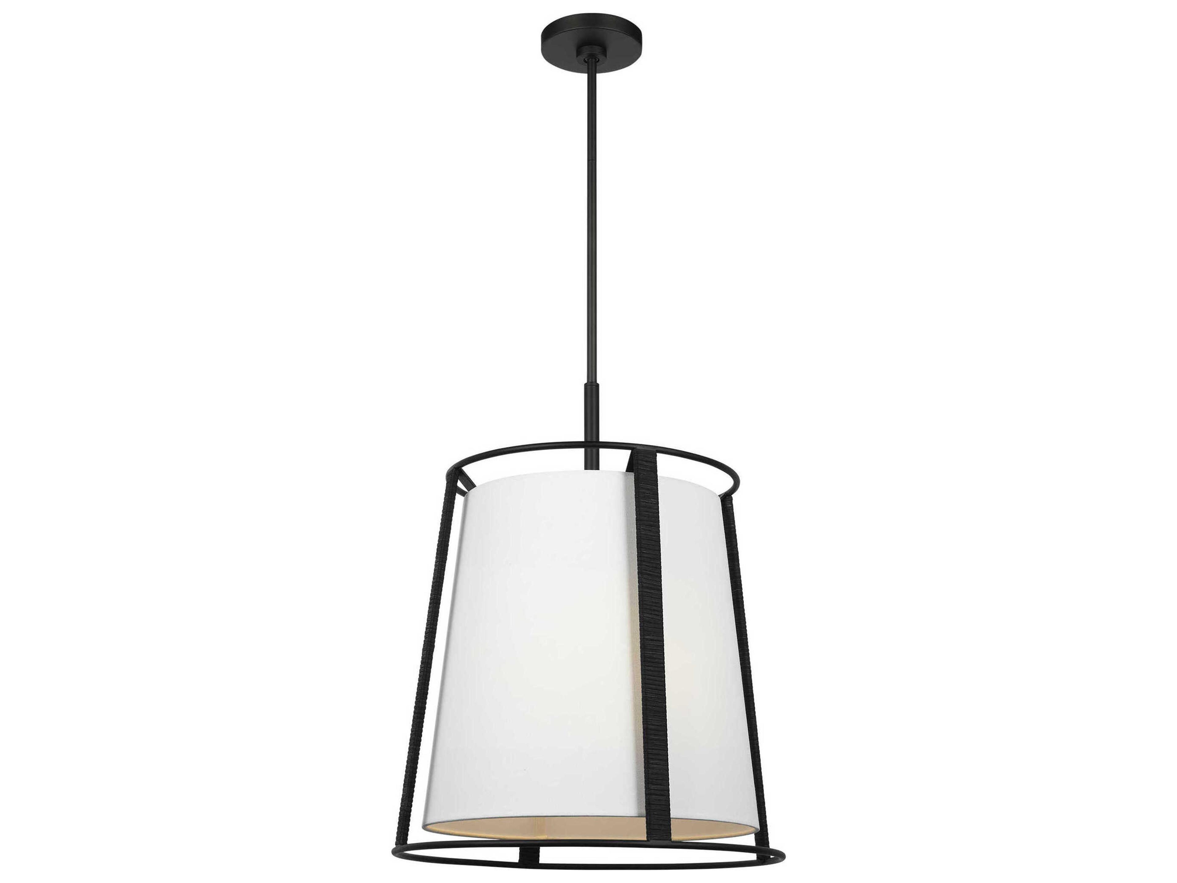 Visual Comfort Studio Cortes 2-Light Midnight Black Drum Pendant