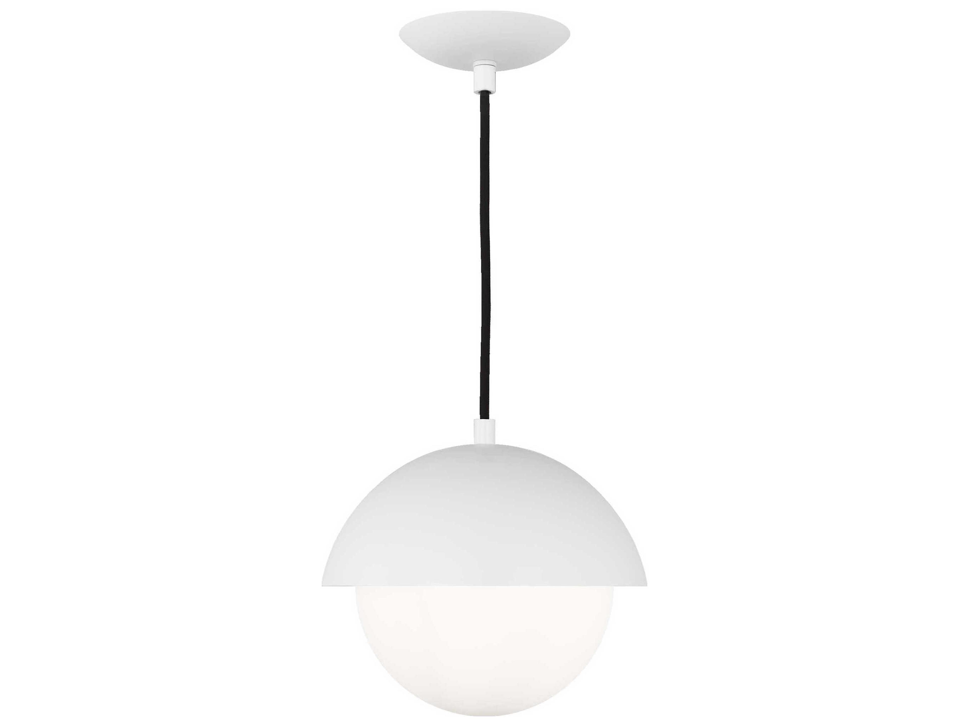 Visual Comfort Studio Hyde 1-Light Matte White Globe Mini Pendant