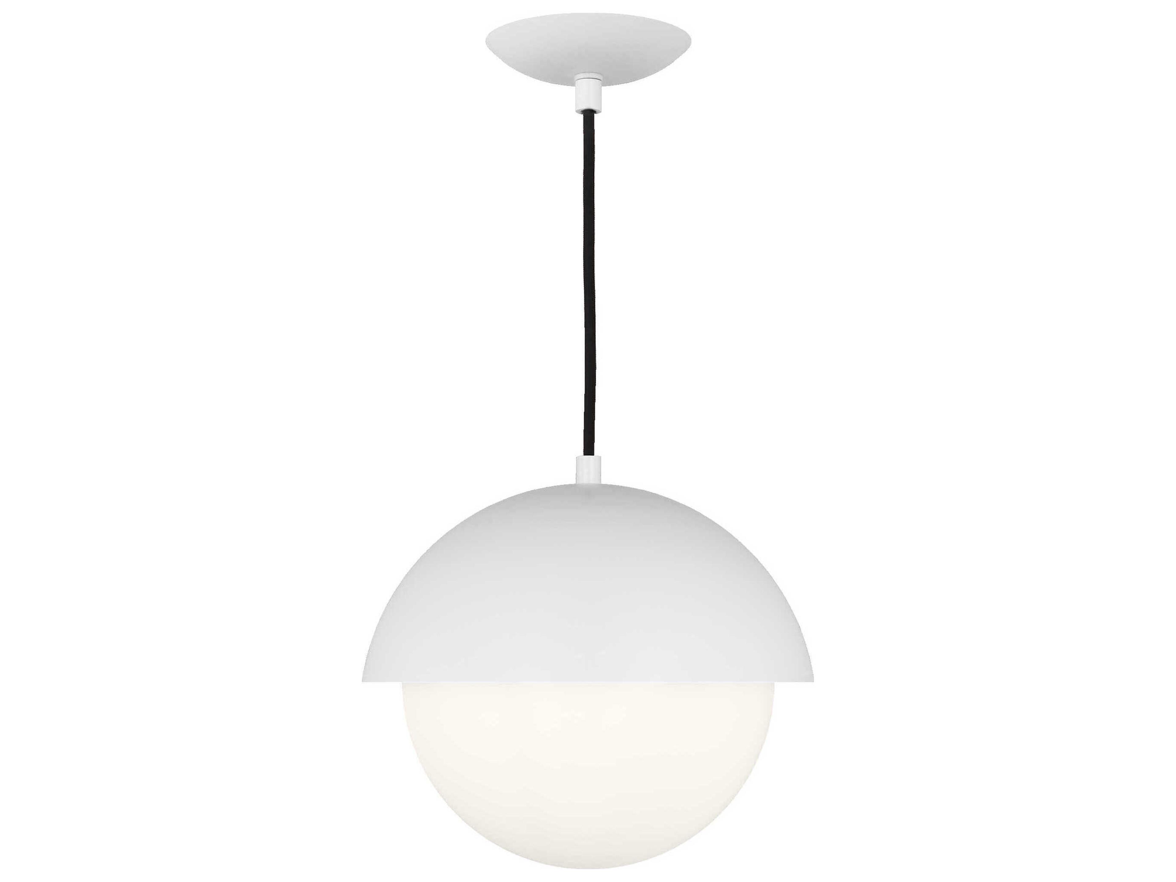 Visual Comfort Studio Hyde 1-Light Matte White Globe Mini Pendant