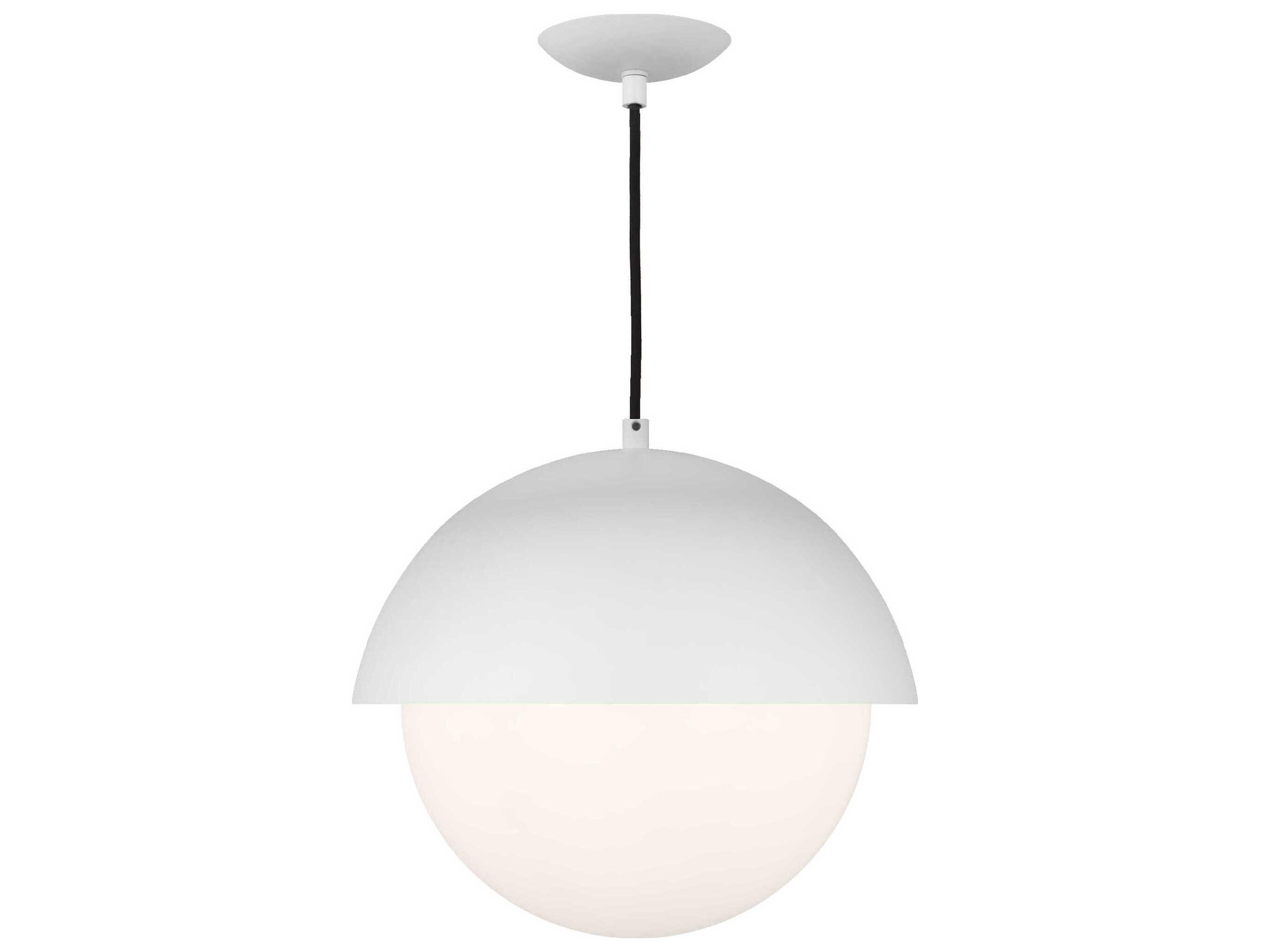 Visual Comfort Studio Hyde 1-Light Matte White Globe Pendant