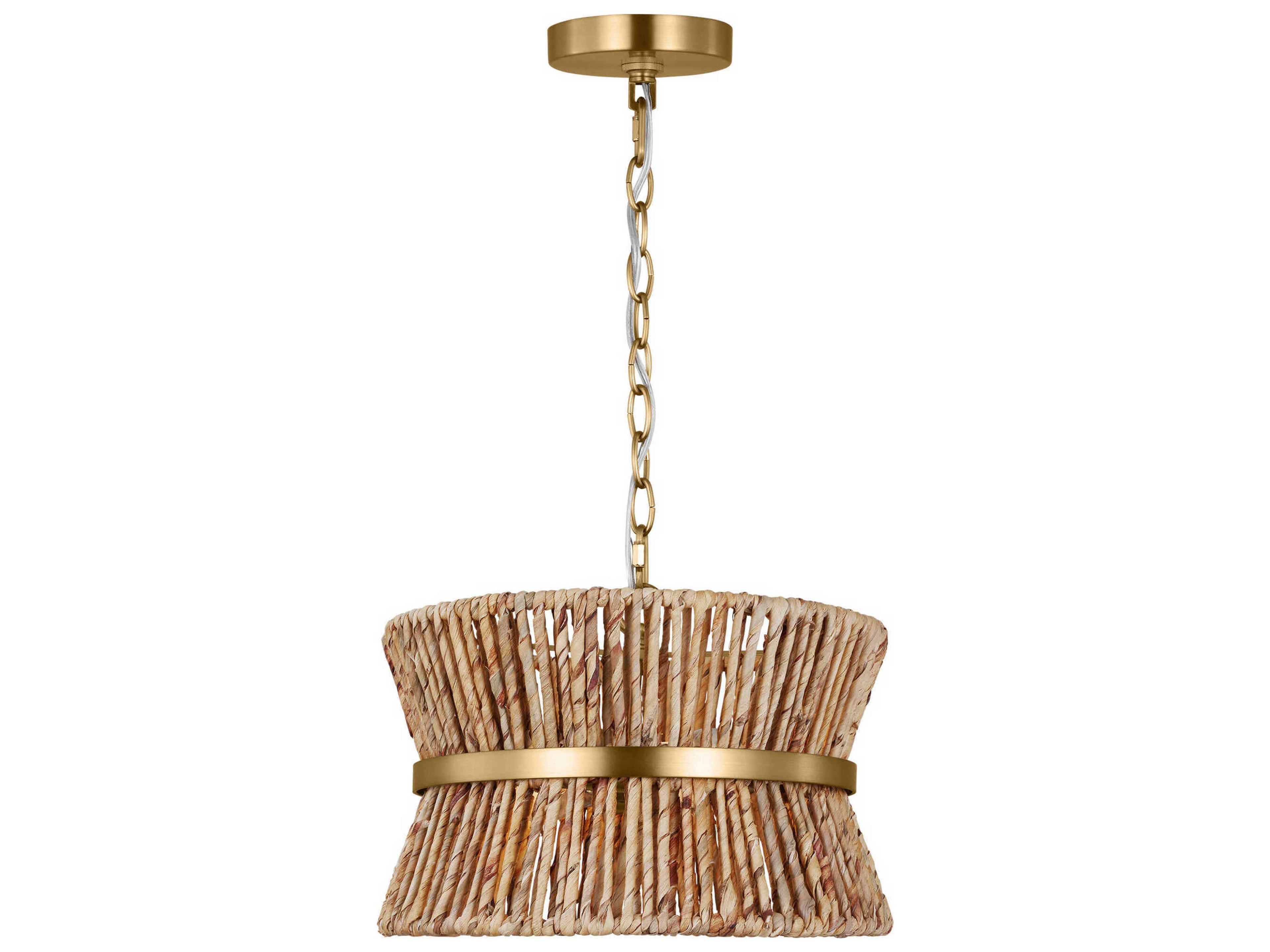 Visual Comfort Studio Thurlo 2-Light Satin Brass Pendant