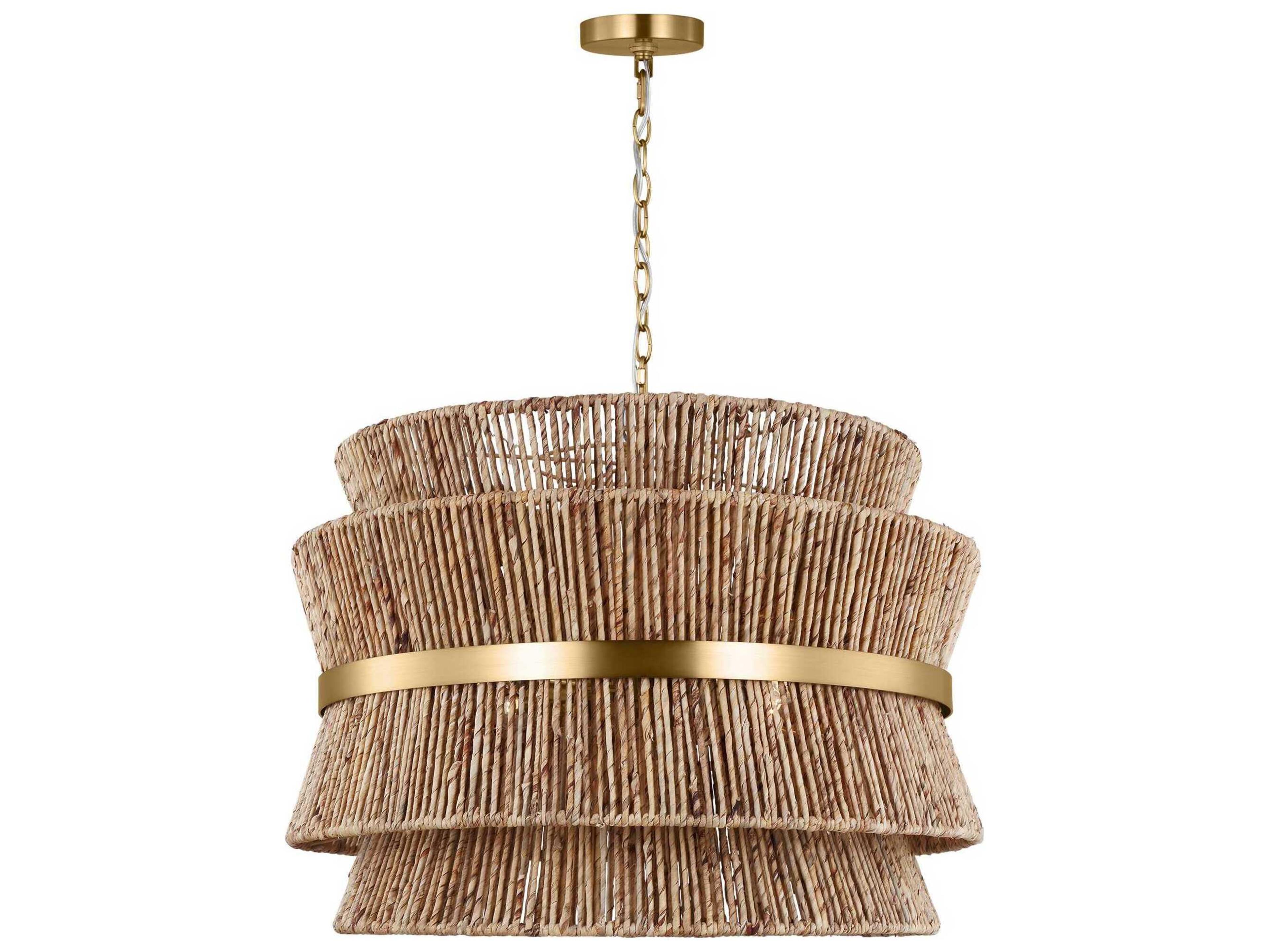 Visual Comfort Studio Thurlo 4-Light Satin Brass Pendant