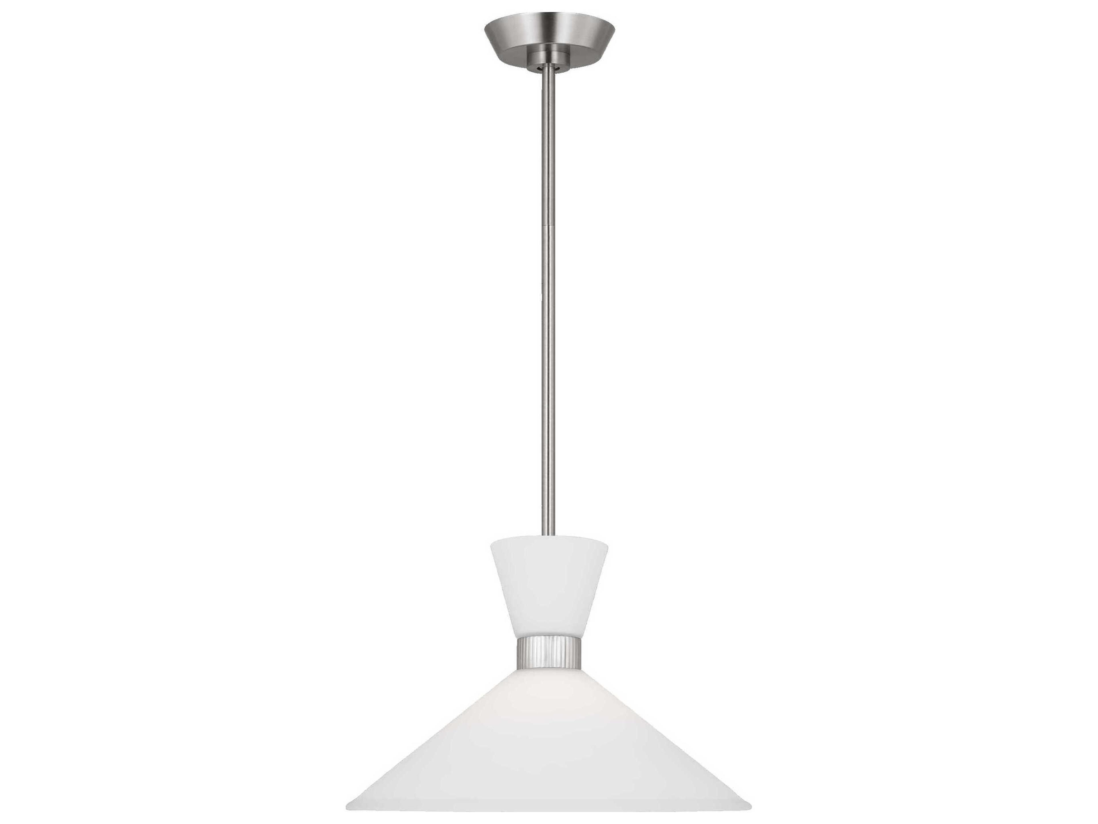 Visual Comfort Studio Belcarra 1-Light Brushed Steel Pendant