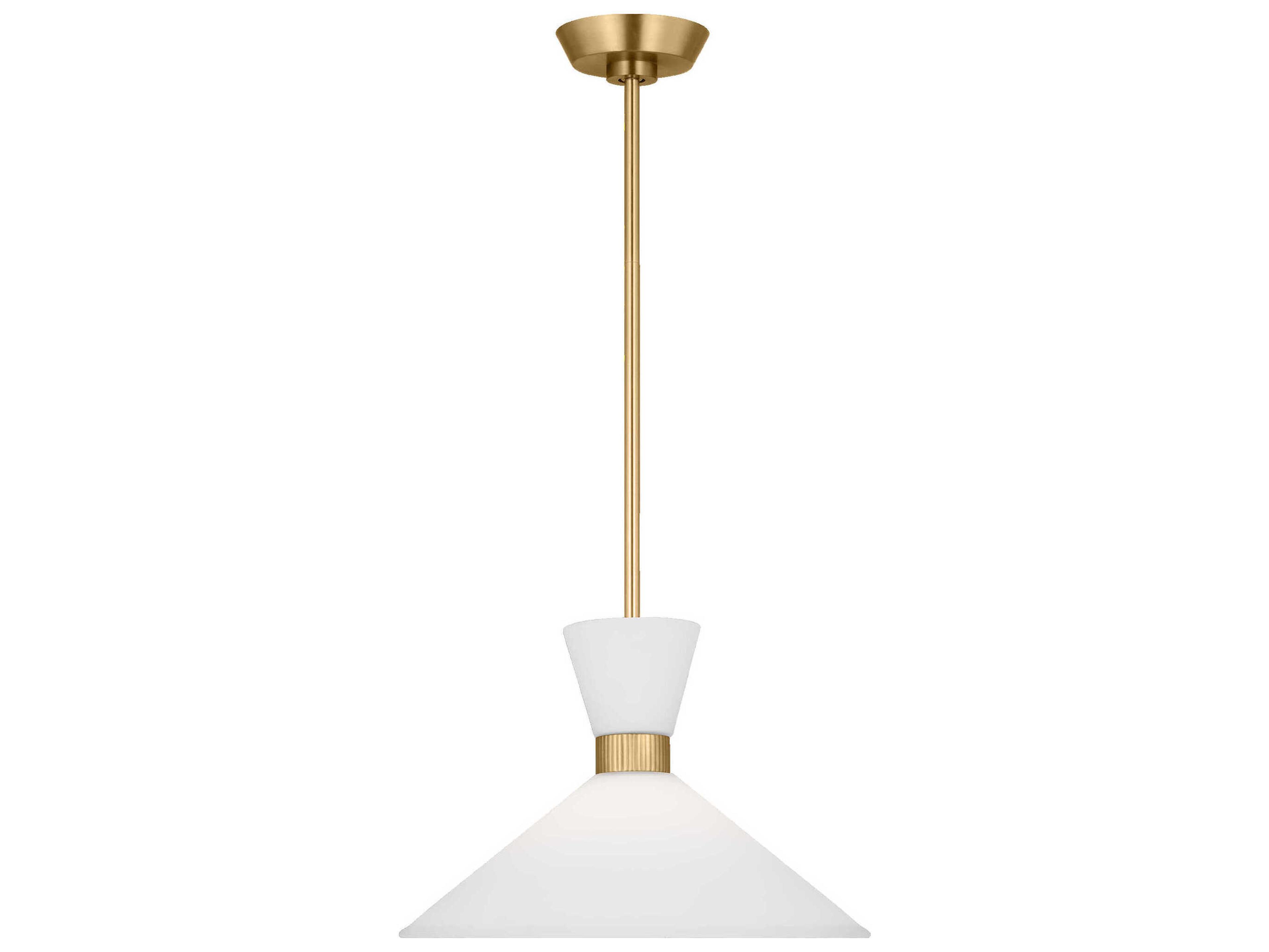 Visual Comfort Studio Belcarra 1-Light Satin Brass Pendant