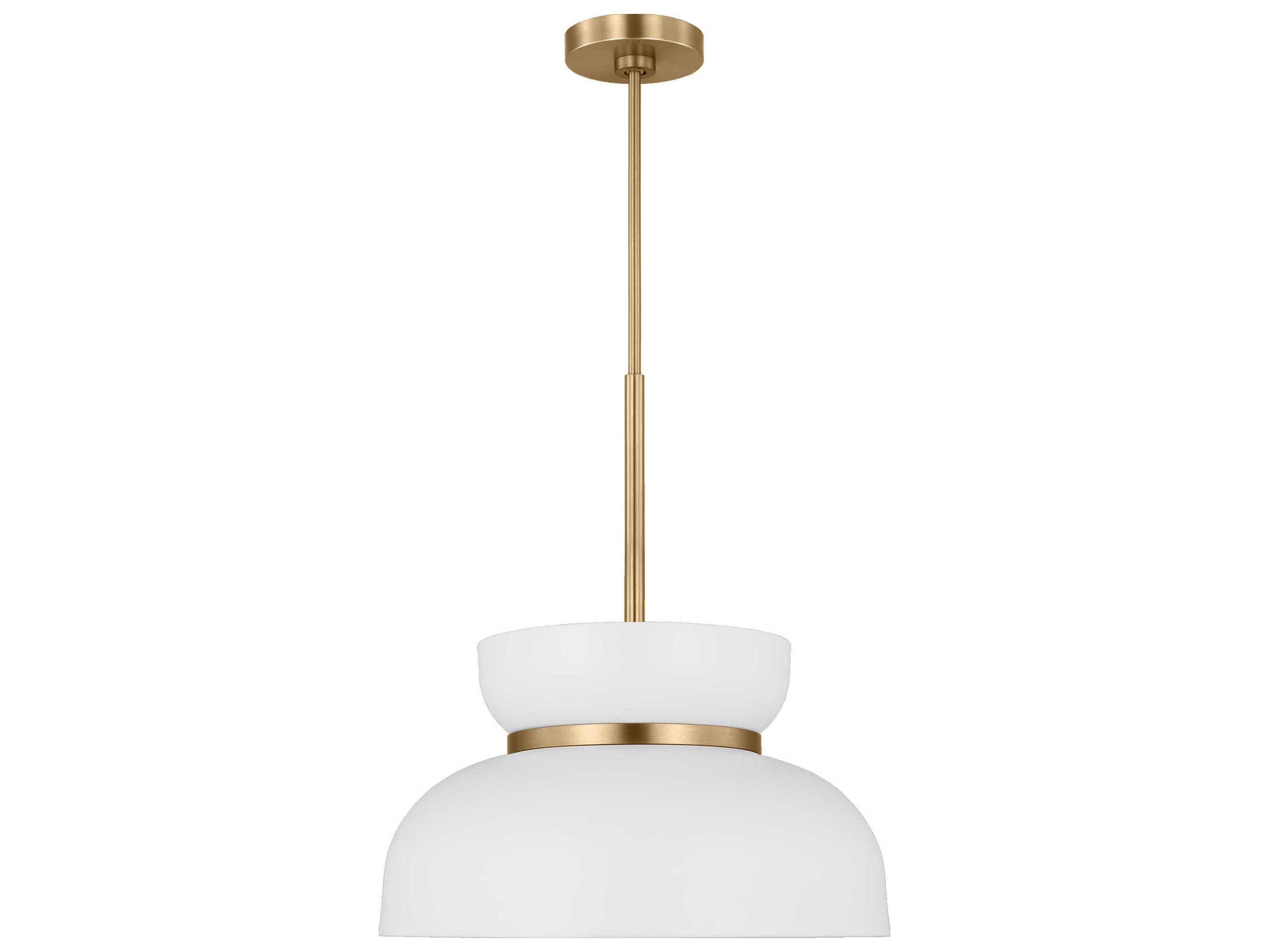 Visual Comfort Studio Pemberton 1-Light Matte White Mini Pendant