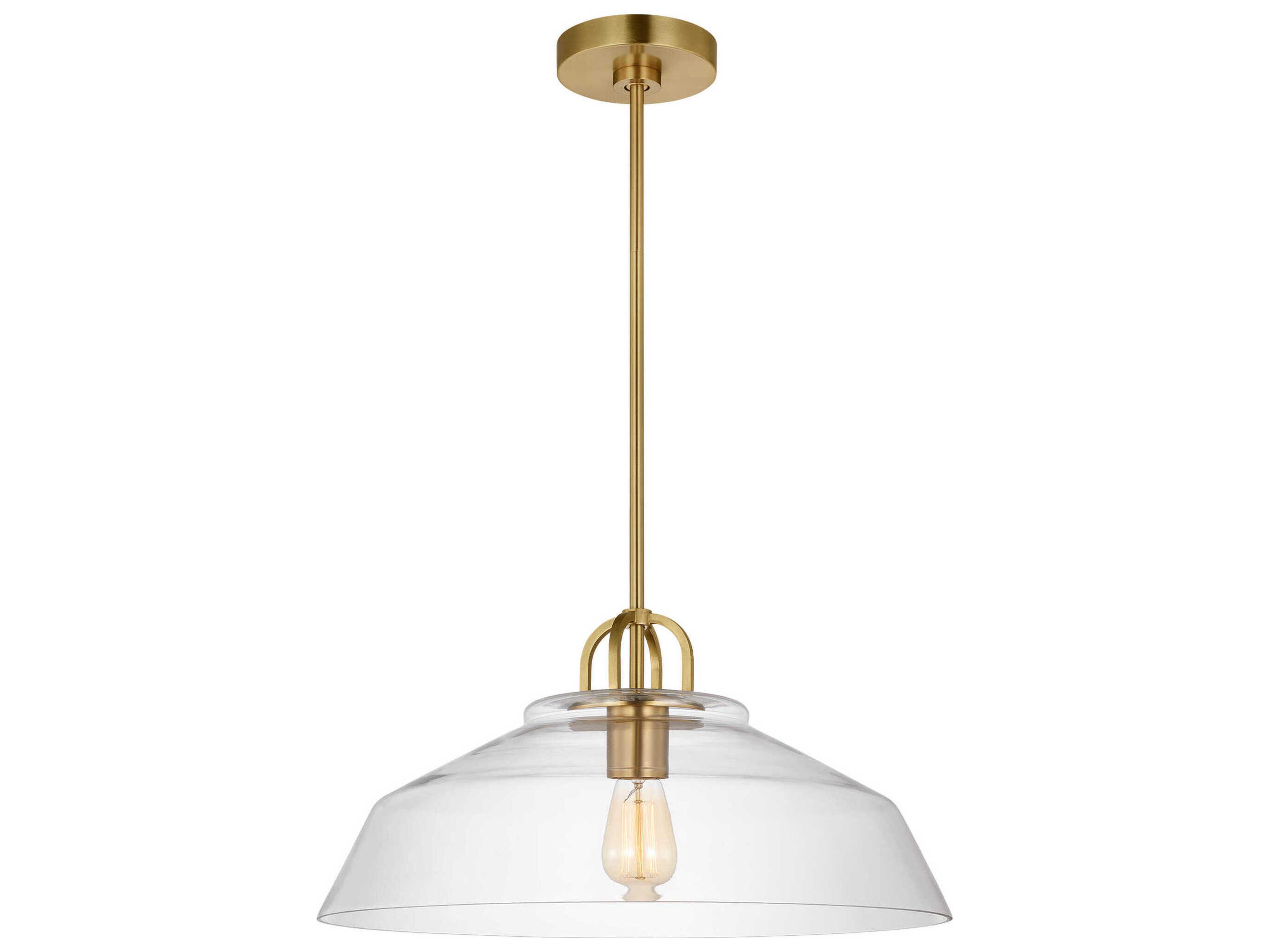 Visual Comfort Studio Payton 1-Light Satin Brass Pendant