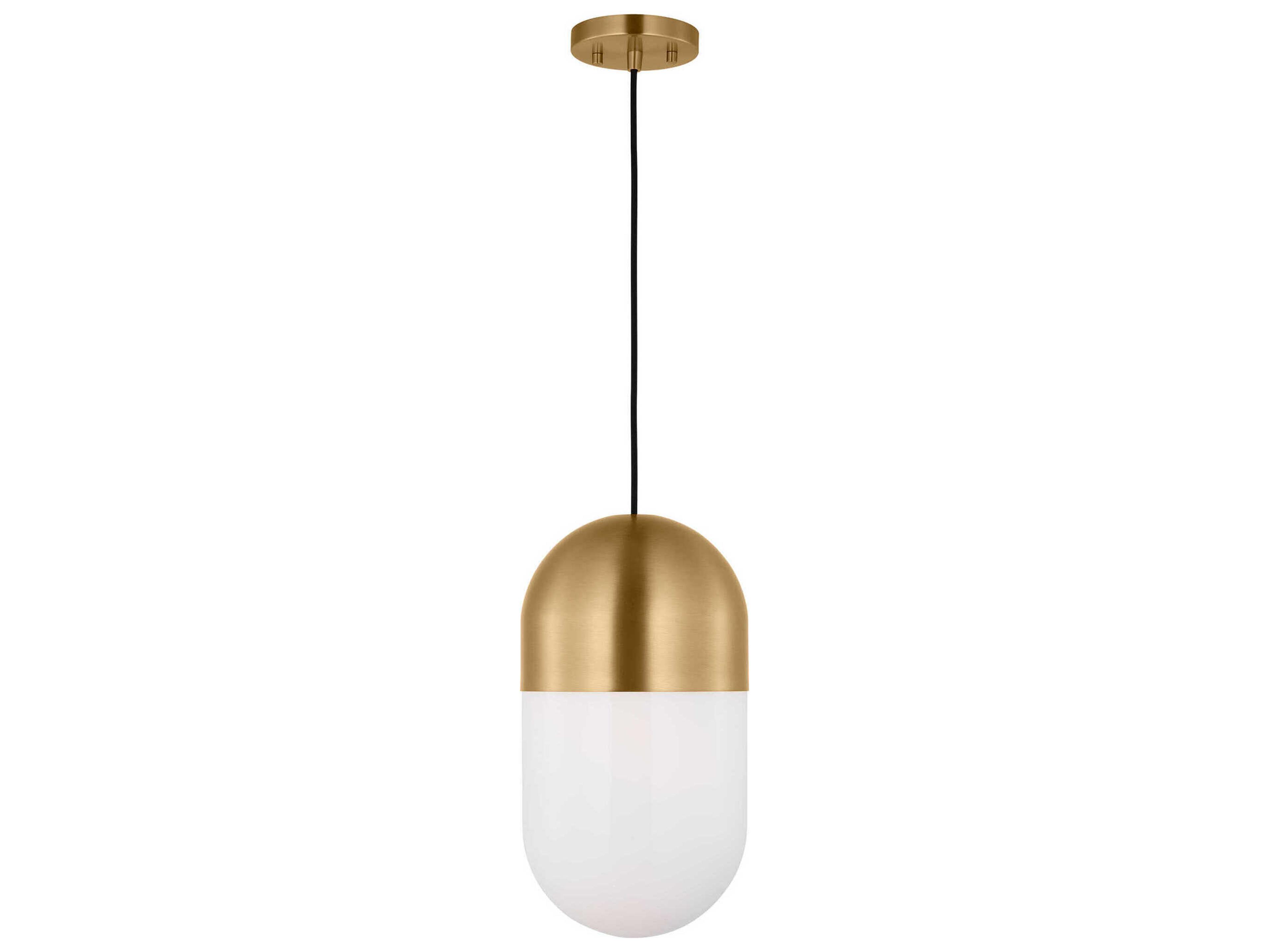 Visual Comfort Studio Foster 1-Light Satin Brass Mini Pendant