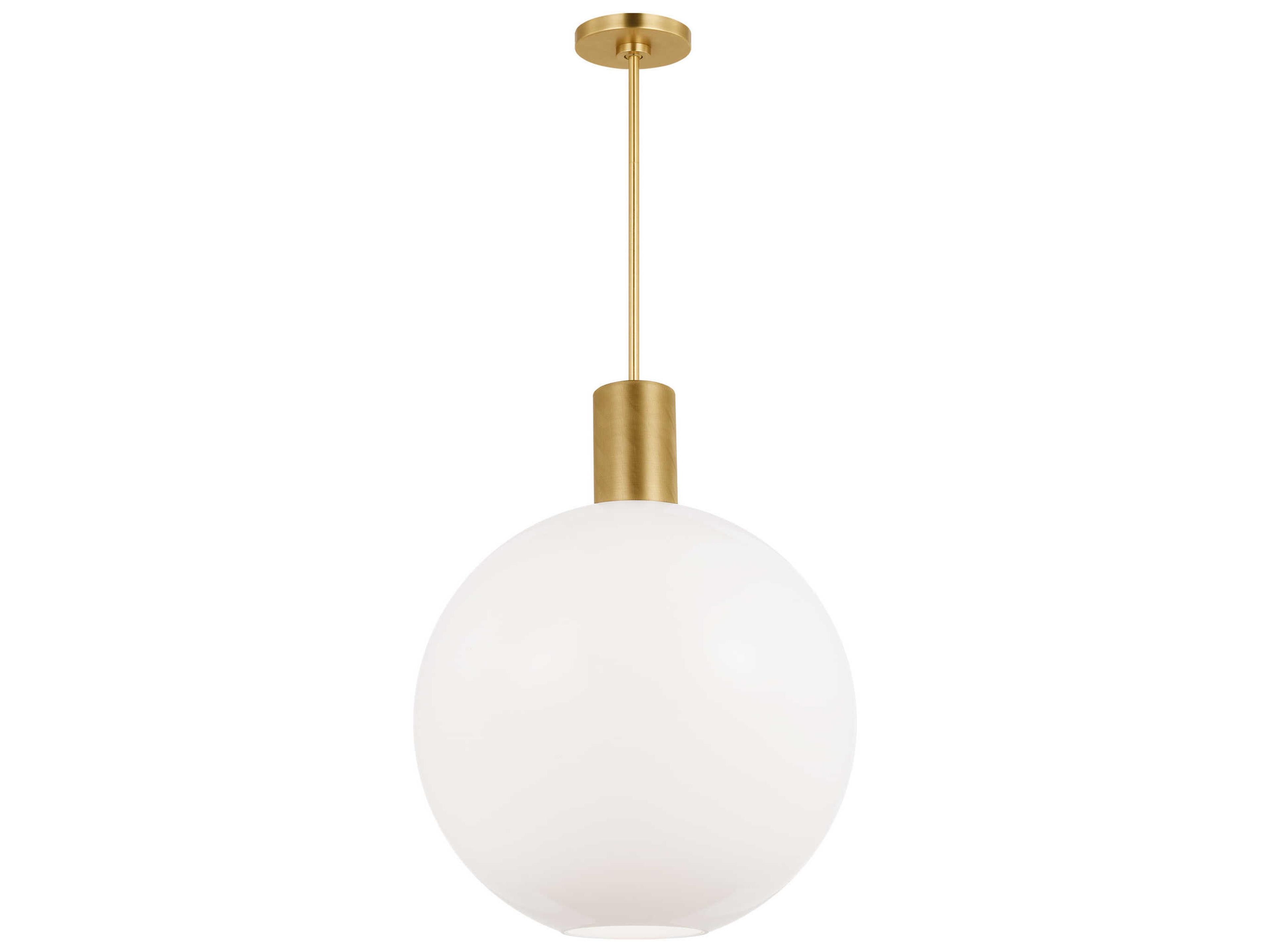 Visual Comfort Studio Colewood 1-Light Satin Brass Globe Pendant
