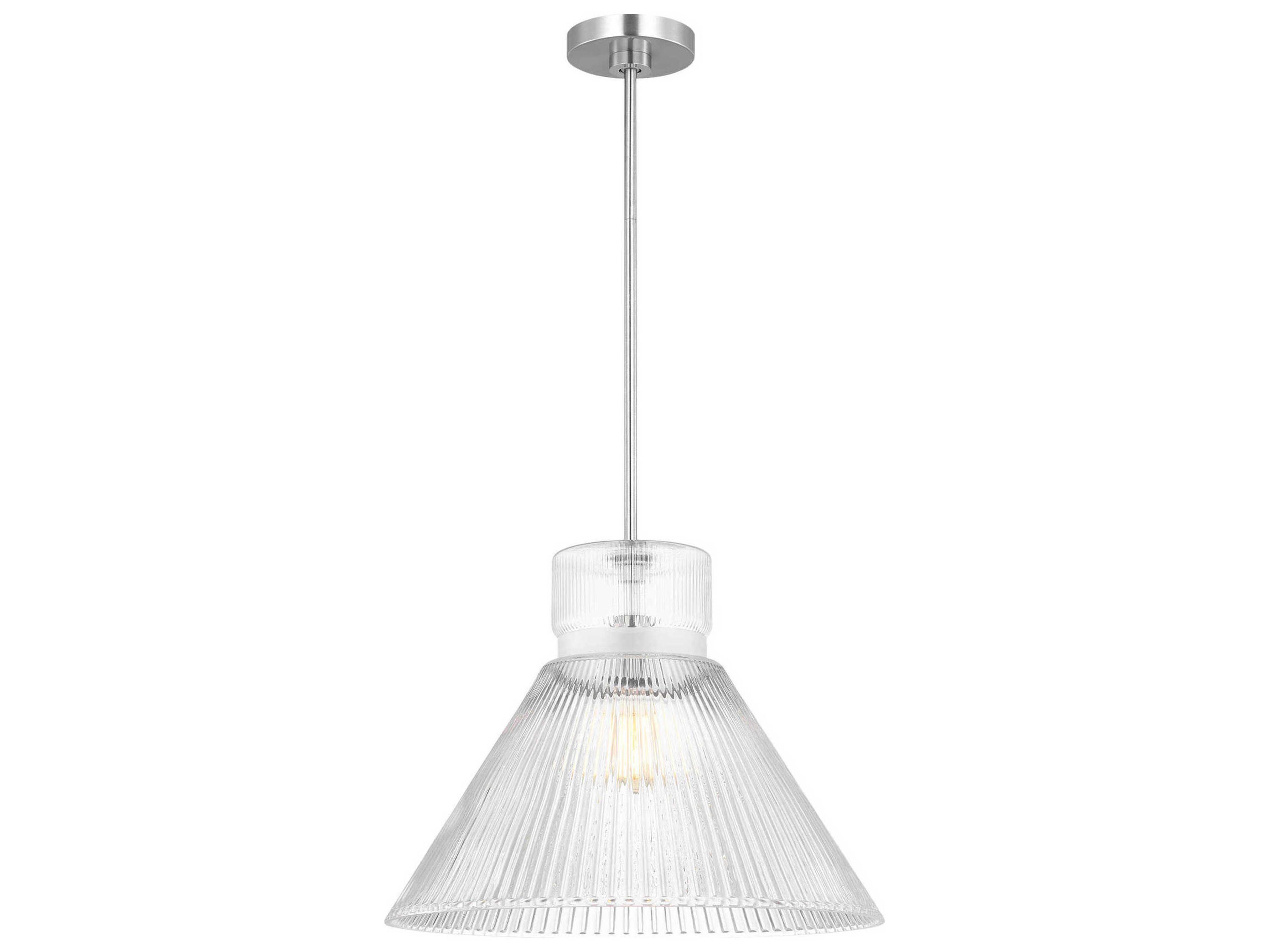 Visual Comfort Studio Liouet 1-Light Brushed Nickel Pendant