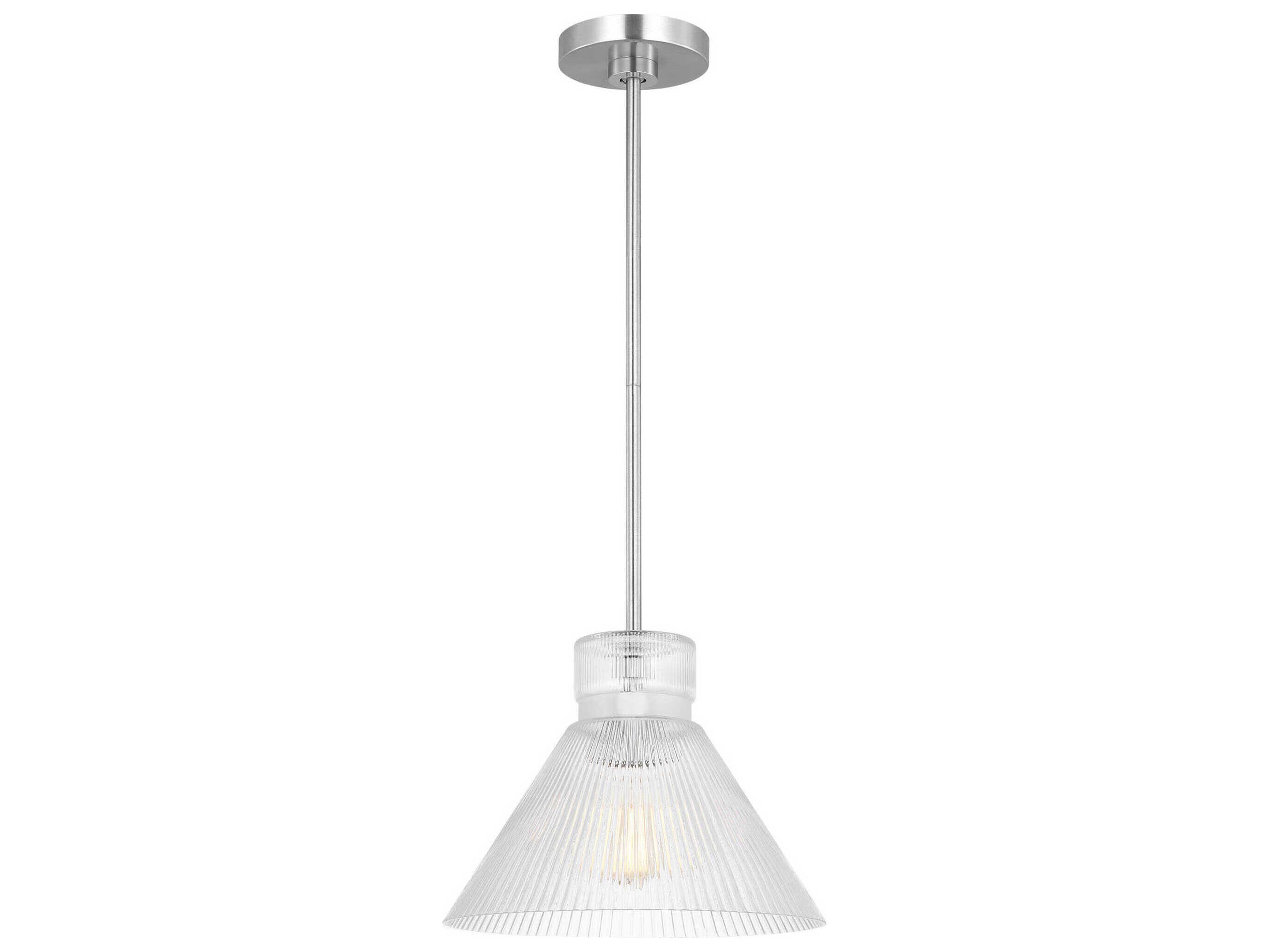 Visual Comfort Studio Liouet 1-Light Brushed Nickel Mini Pendant