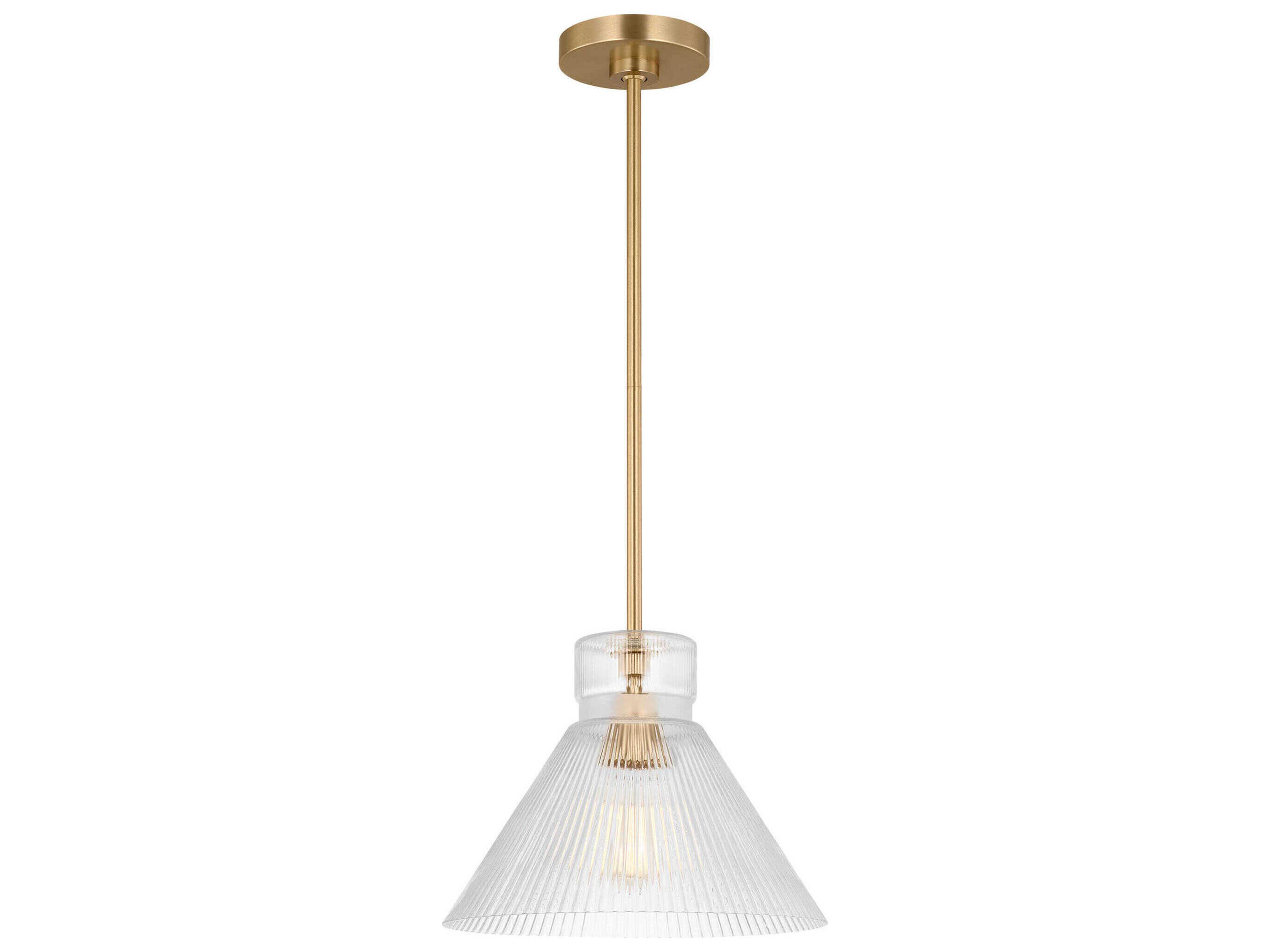Visual Comfort Studio Liouet 1-Light Satin Brass Mini Pendant