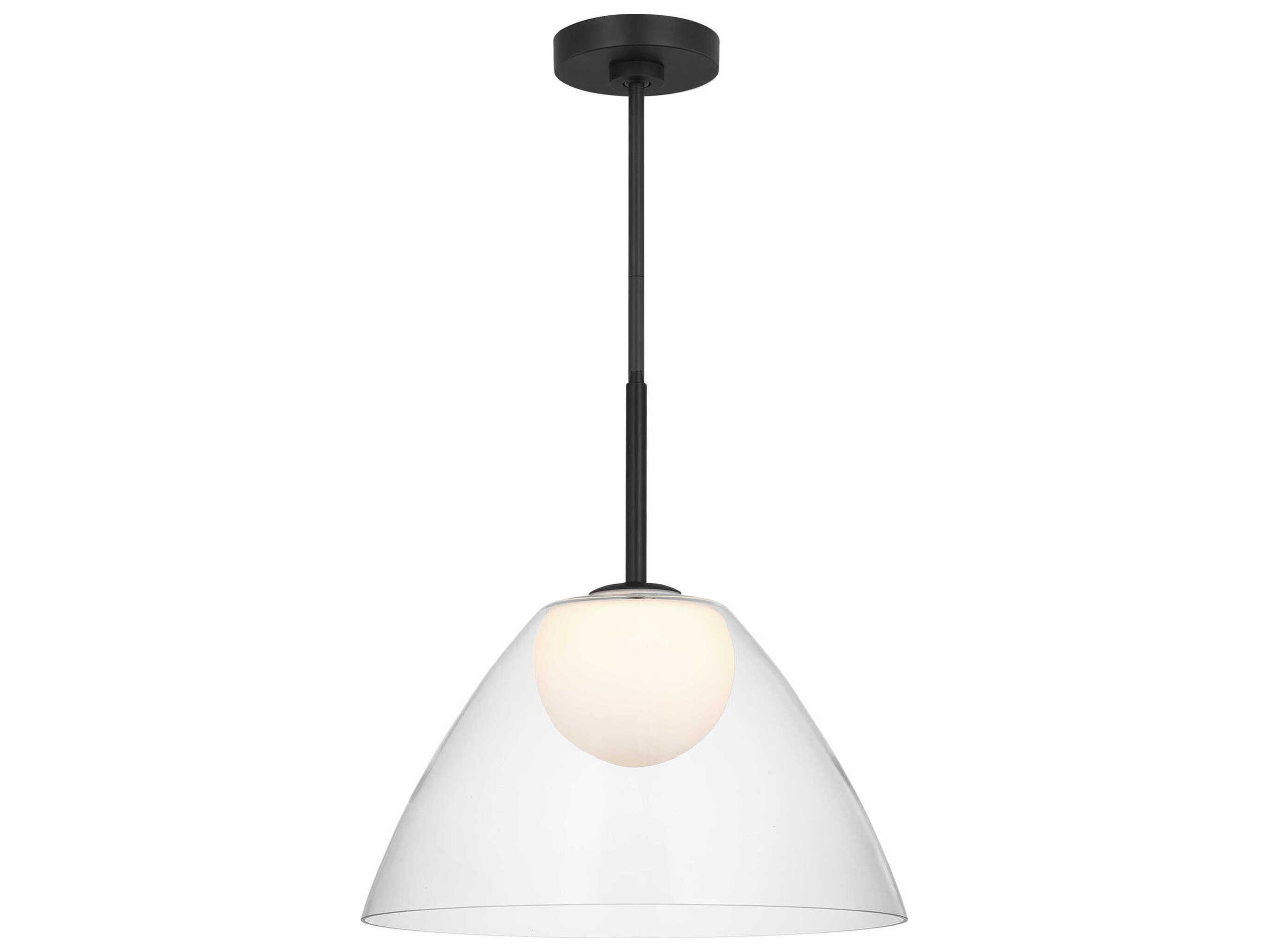 Visual Comfort Studio Suma 1-Light Midnight Black Dome Pendant