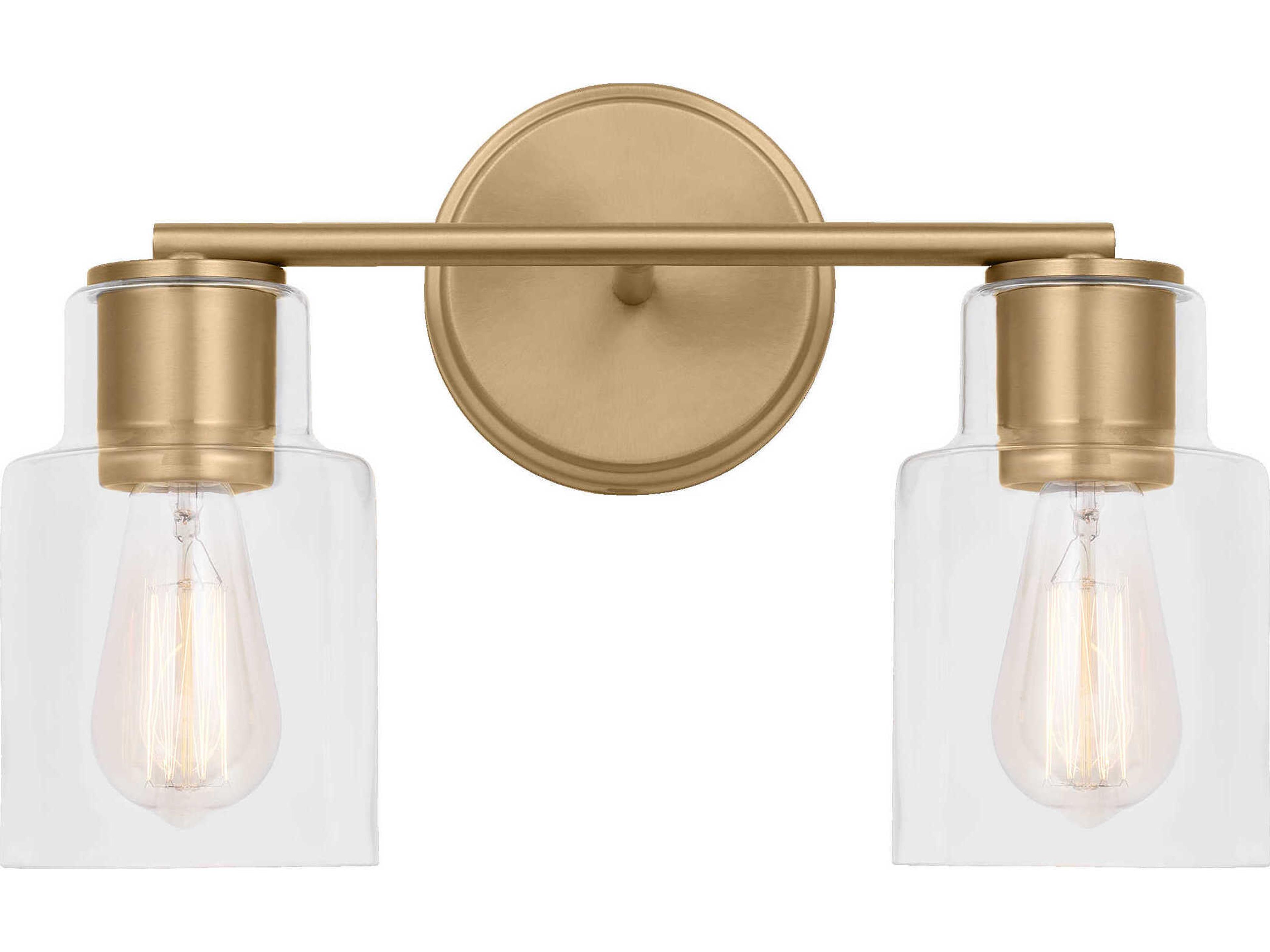 Visual Comfort Studio Sayward 2-Light Satin Brass Vanity Light