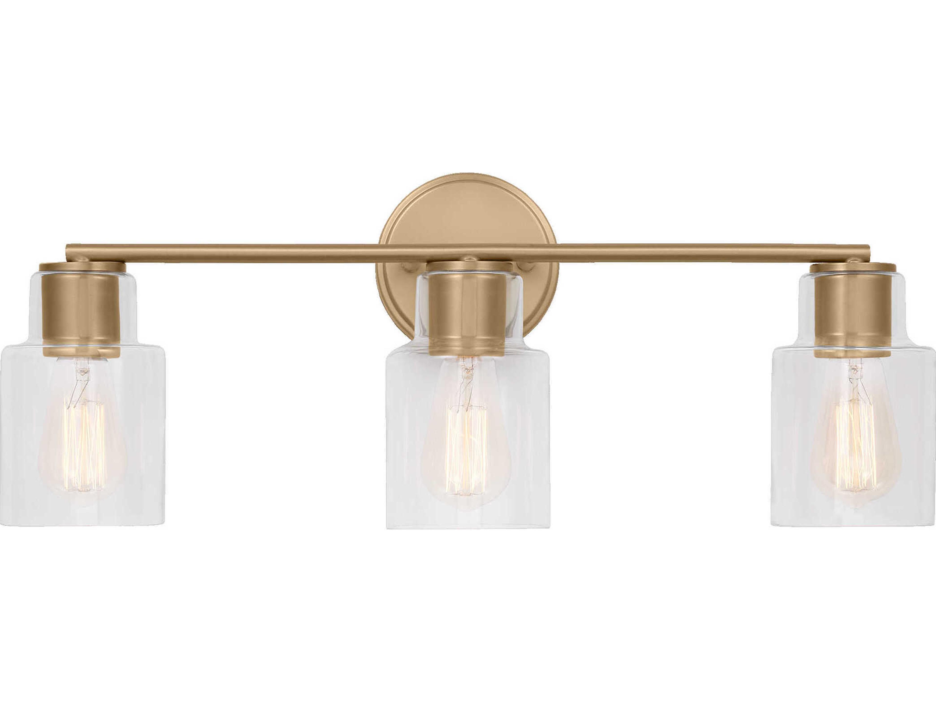 Visual Comfort Studio Sayward 3-Light Satin Brass Vanity Light