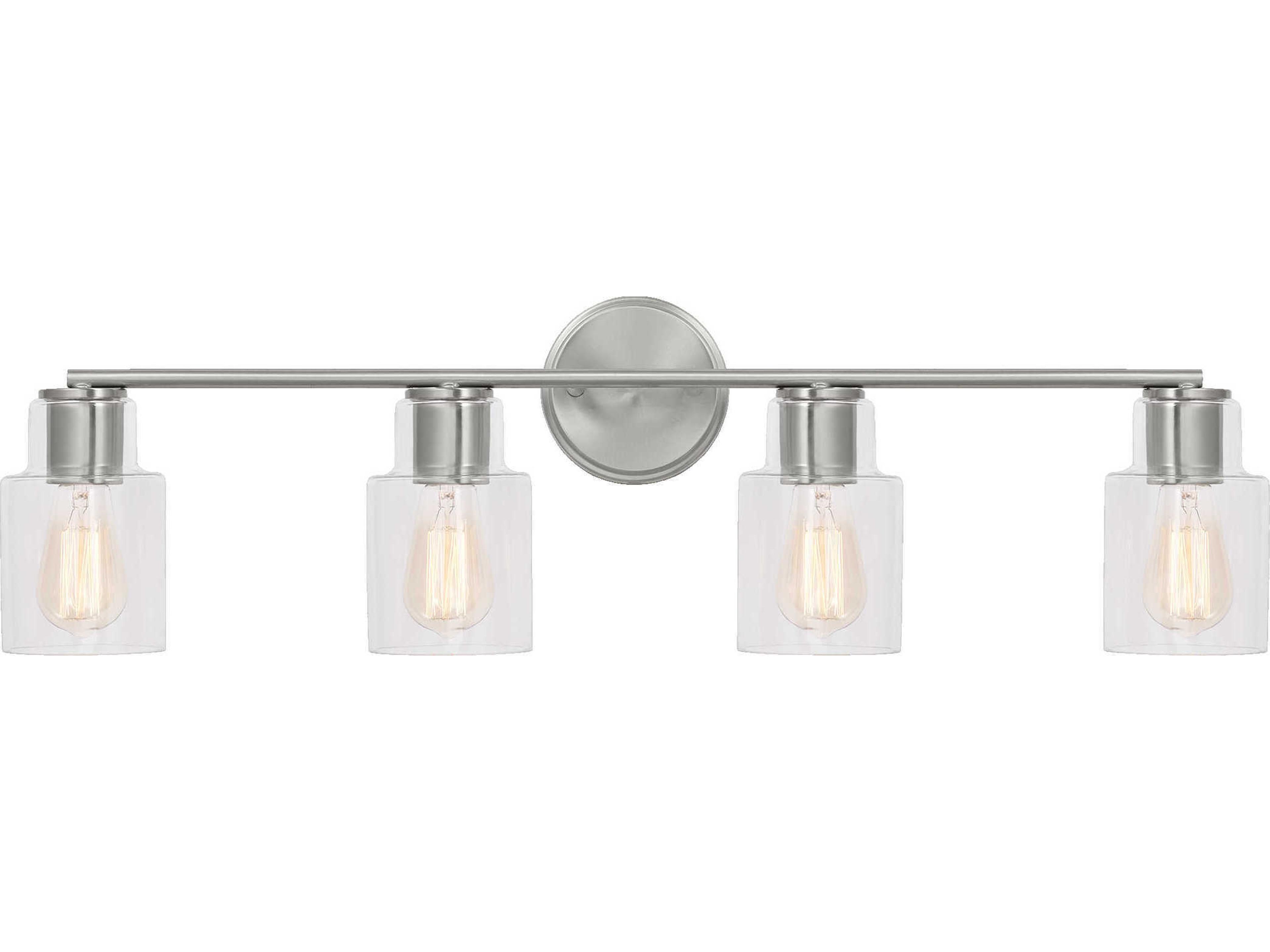 Visual Comfort Studio Sayward 4-Light Brushed Steel Vanity Light