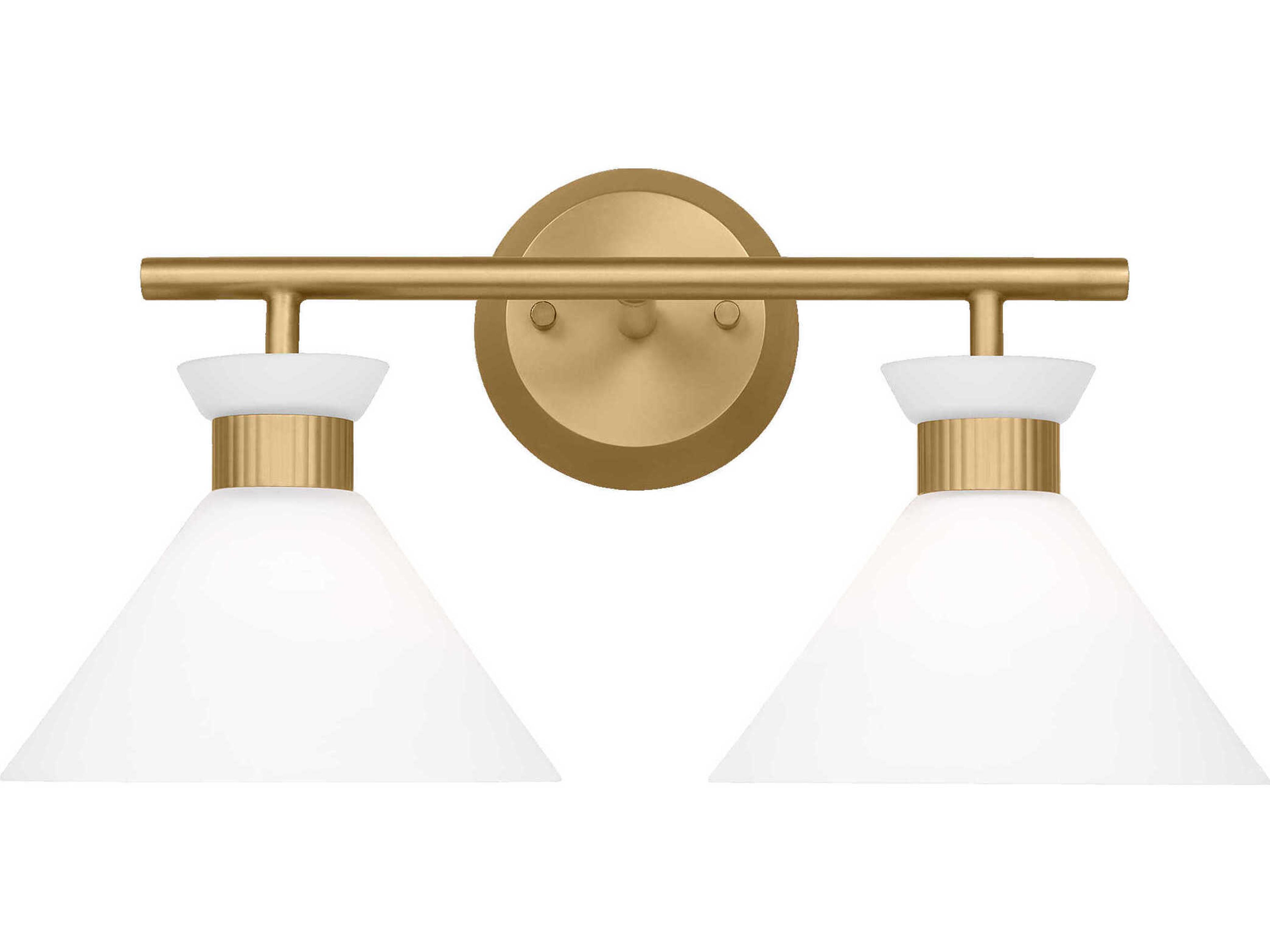 Visual Comfort Studio Belcarra 2-Light Satin Brass Vanity Light