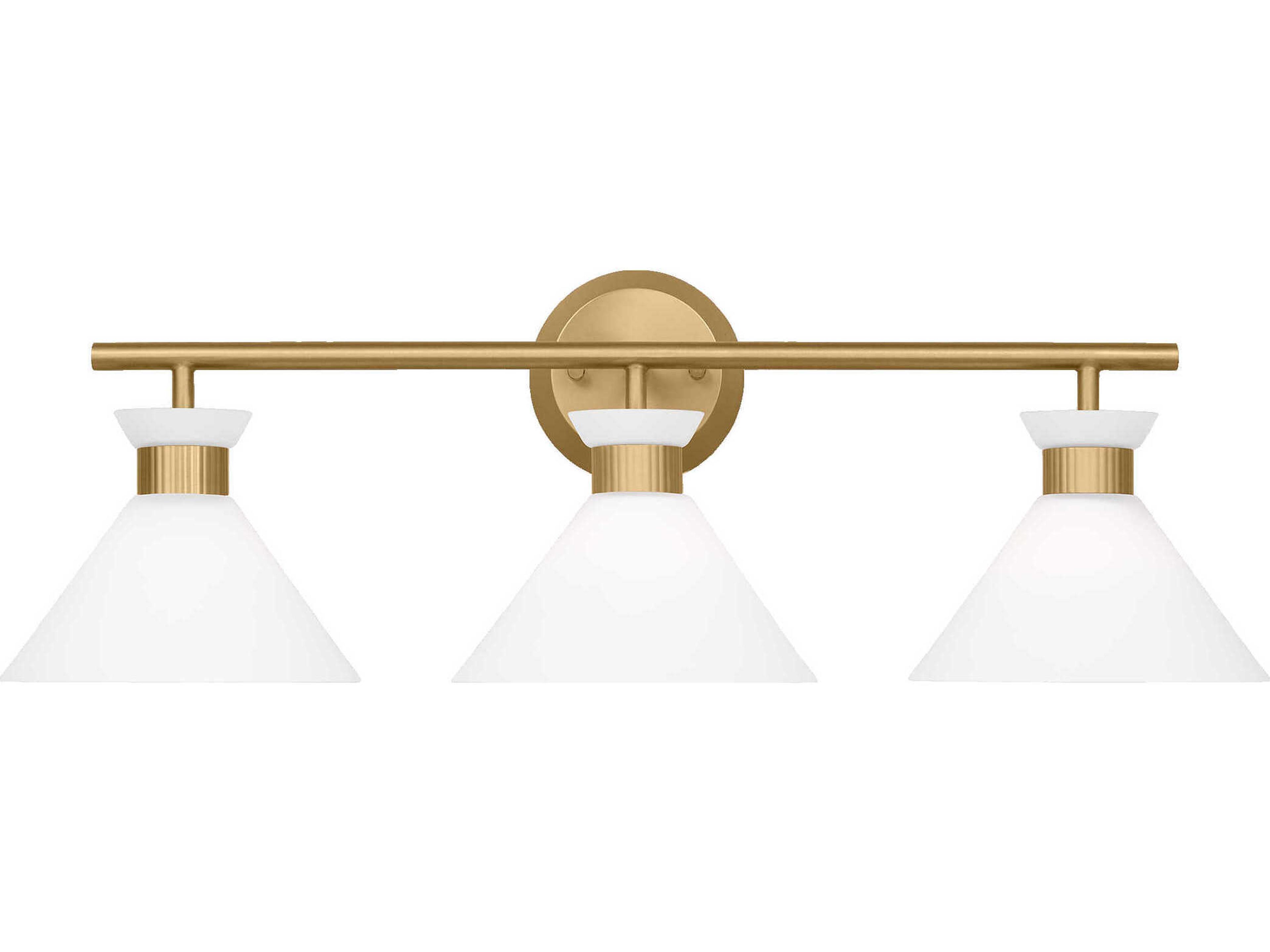 Visual Comfort Studio Belcarra 3-Light Satin Brass Vanity Light