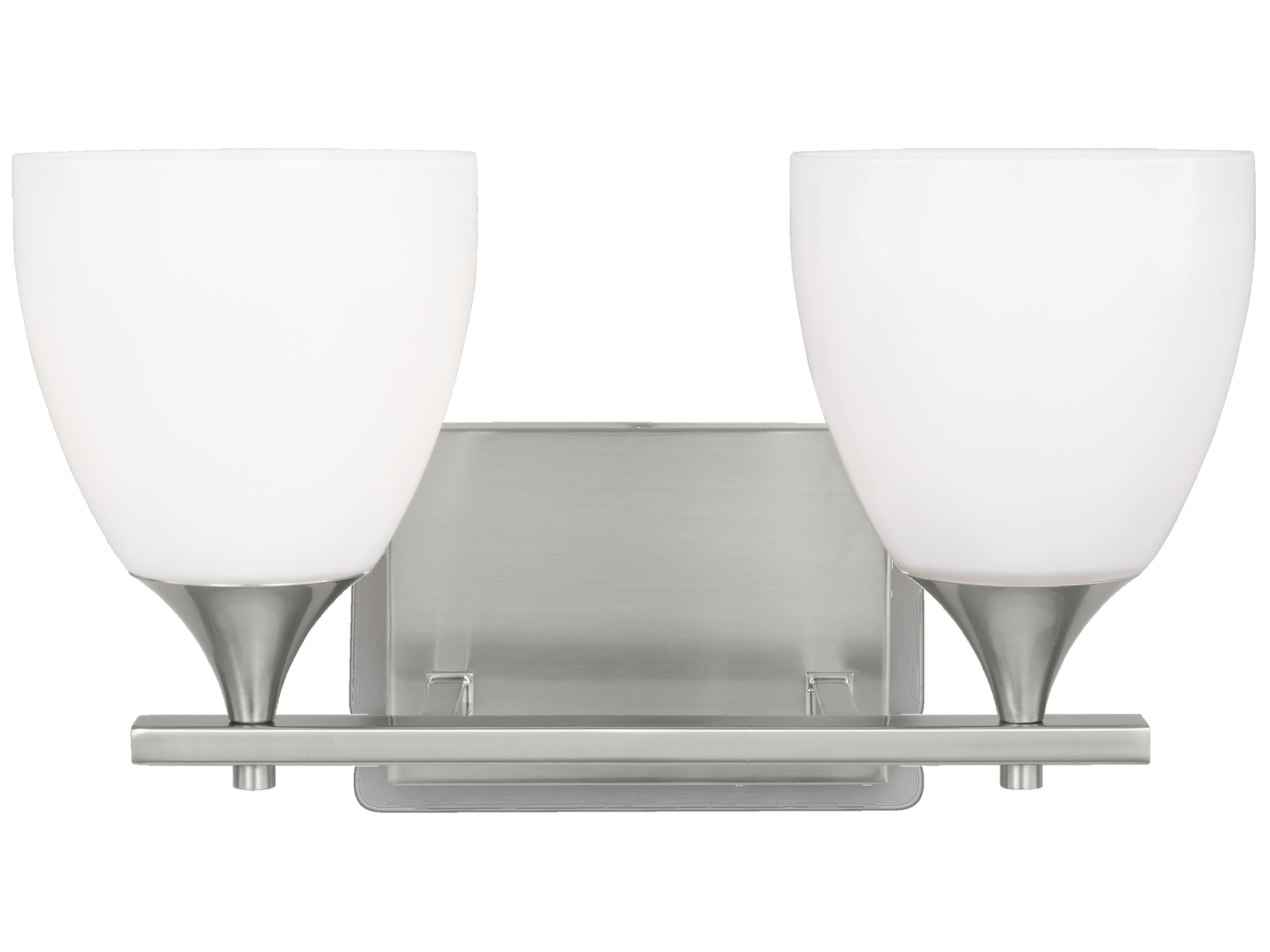 Visual Comfort Studio Toffino 2-Light Brushed Steel Vanity Light