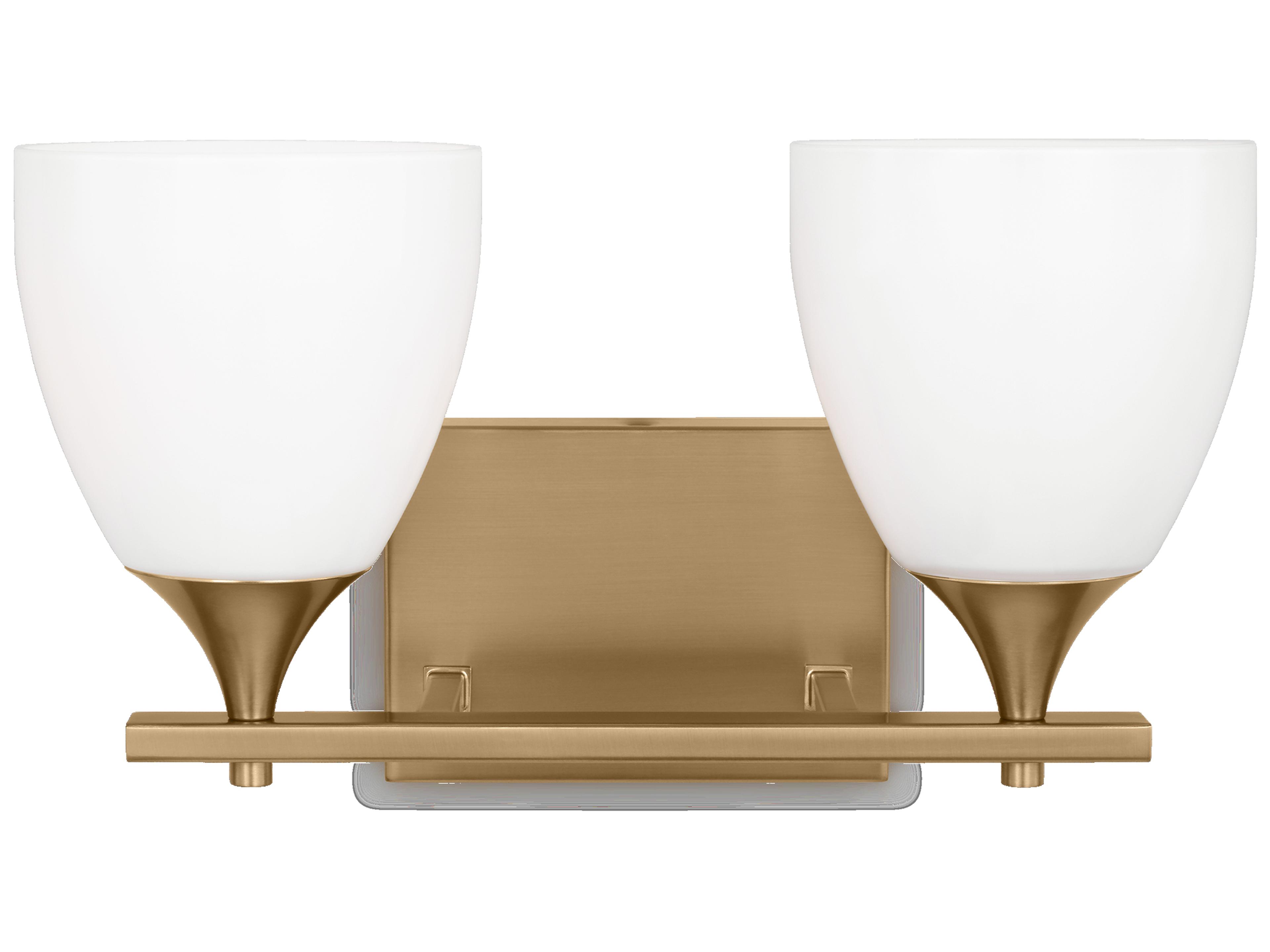 Visual Comfort Studio Toffino 2-Light Satin Brass Vanity Light