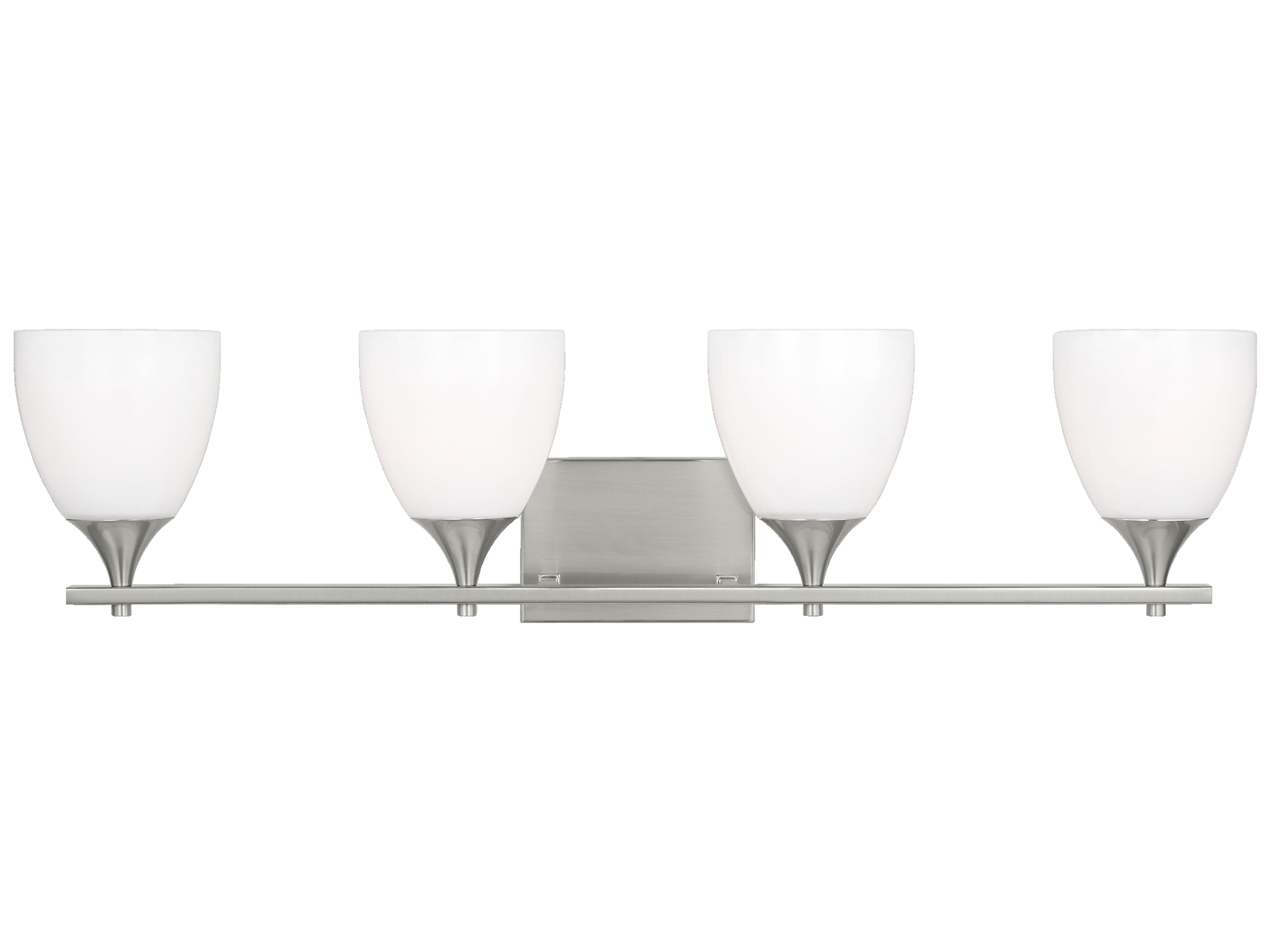 Visual Comfort Studio Toffino 4-Light Brushed Steel Vanity Light