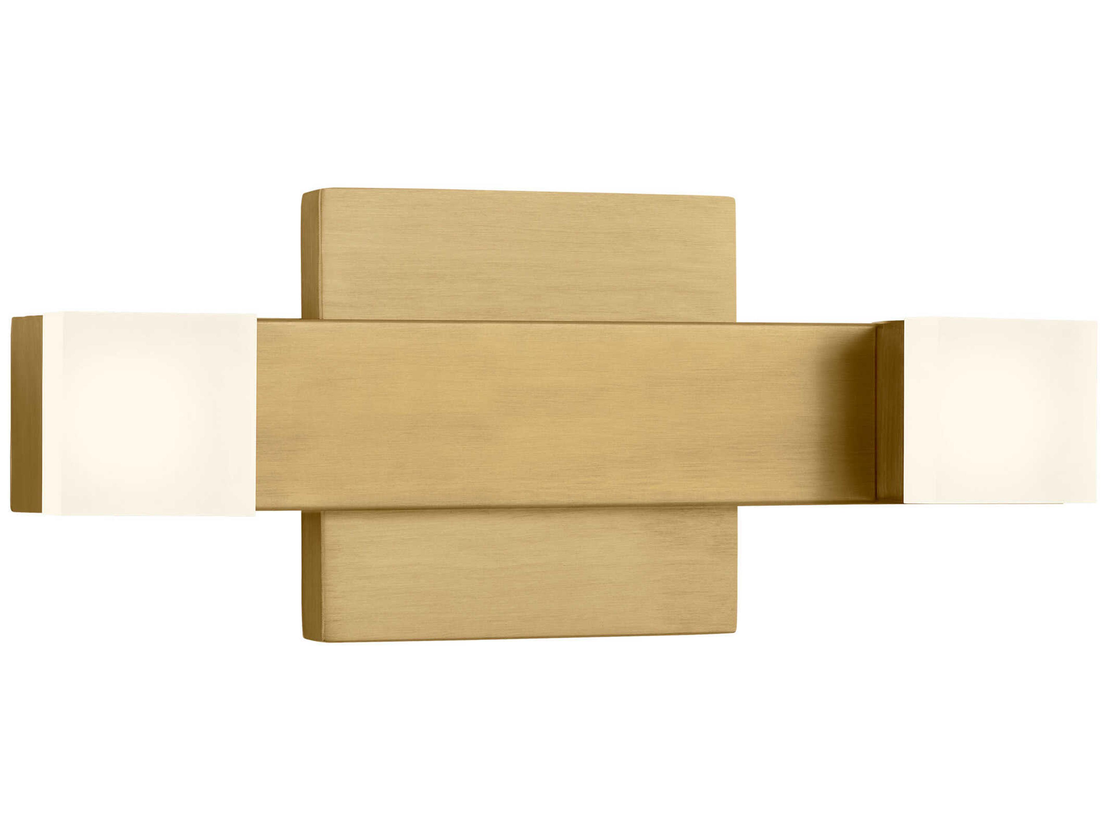 Visual Comfort Studio Brander 2-Light Satin Brass Vanity Light