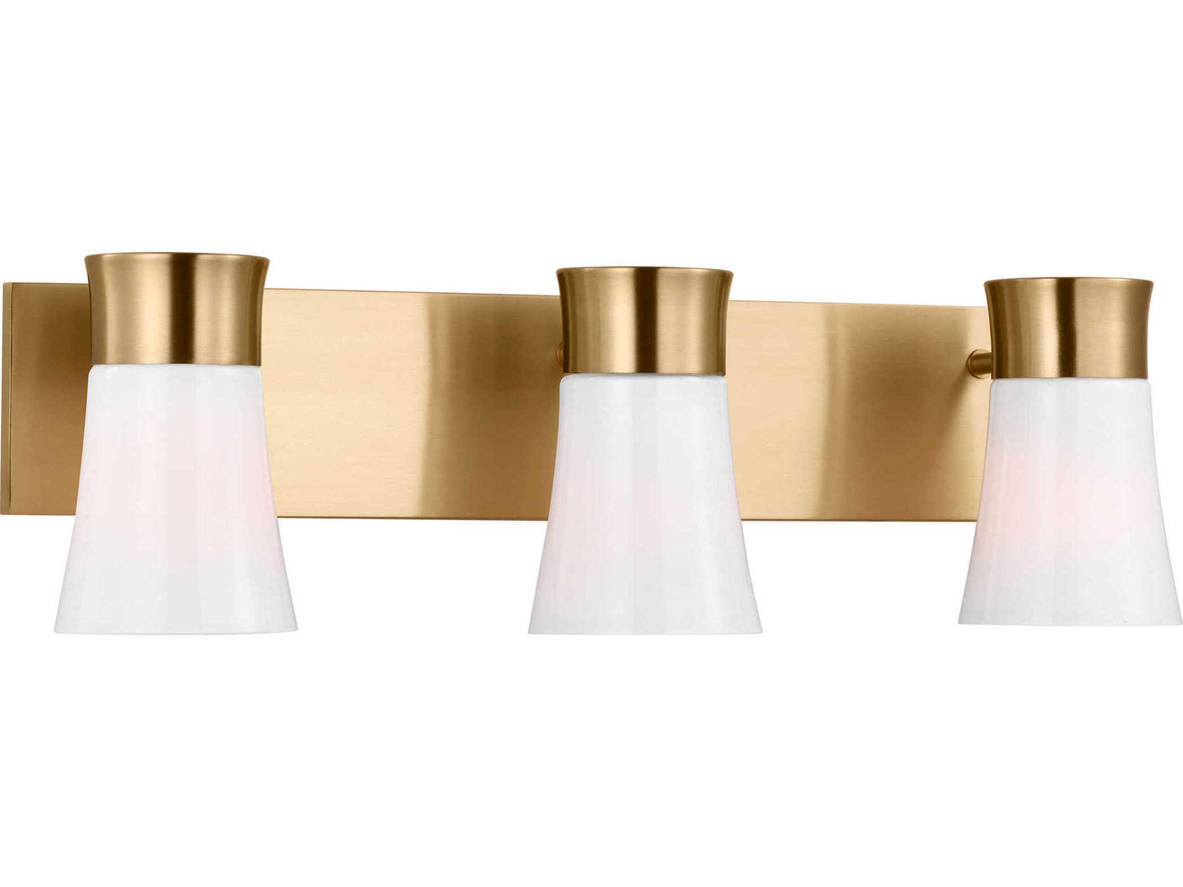 Visual Comfort Studio Roy 3-Light Satin Brass Vanity Light