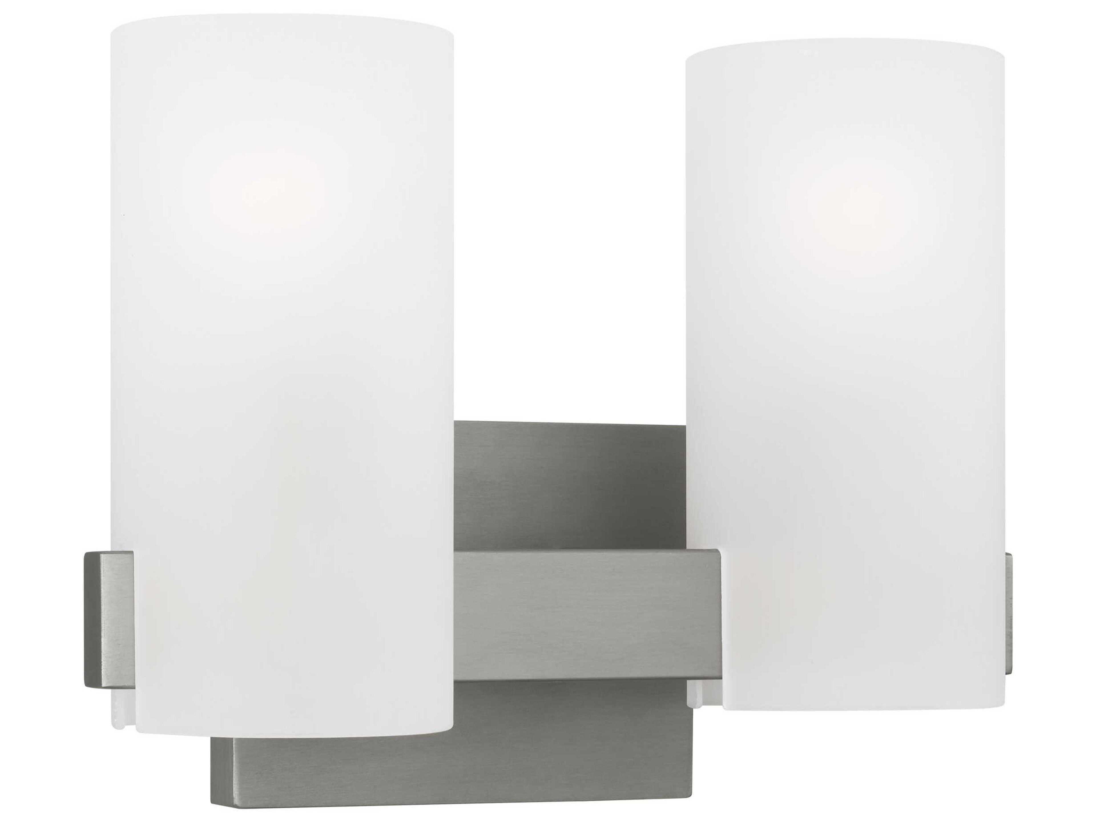 Visual Comfort Studio Rhode 2-Light Brushed Steel Vanity Light