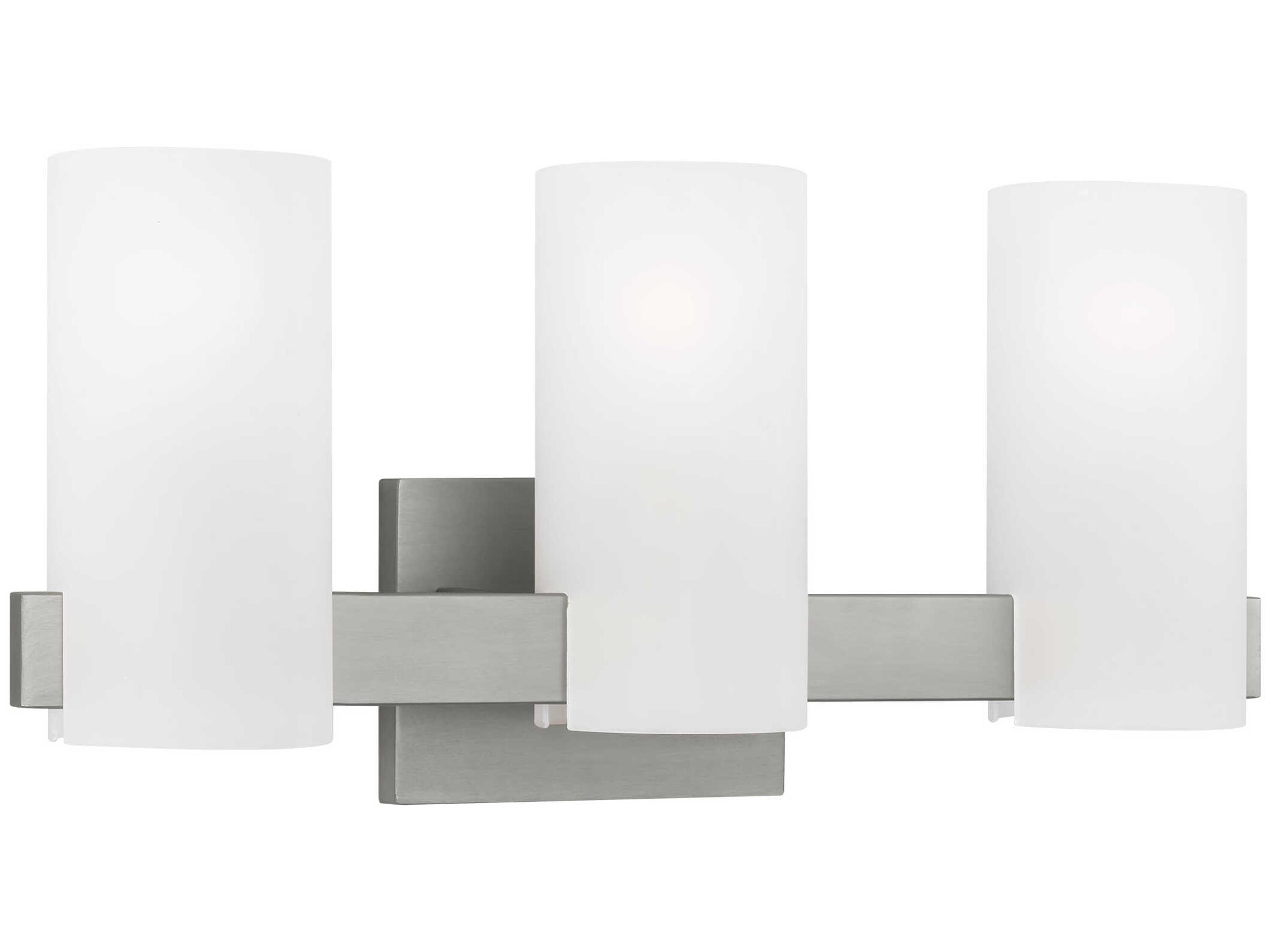 Visual Comfort Studio Rhode 3-Light Brushed Steel Vanity Light