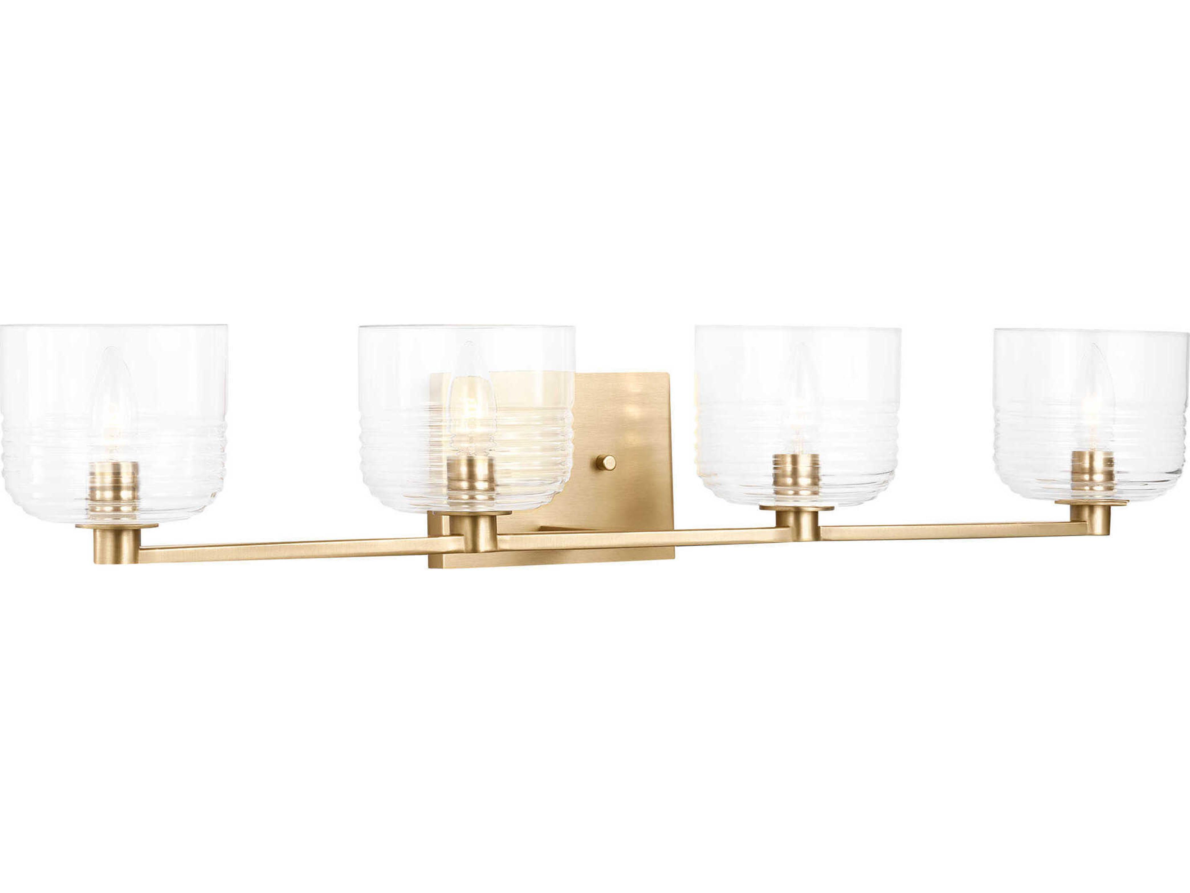 Visual Comfort Studio Lochdale 4-Light Satin Brass Vanity Light