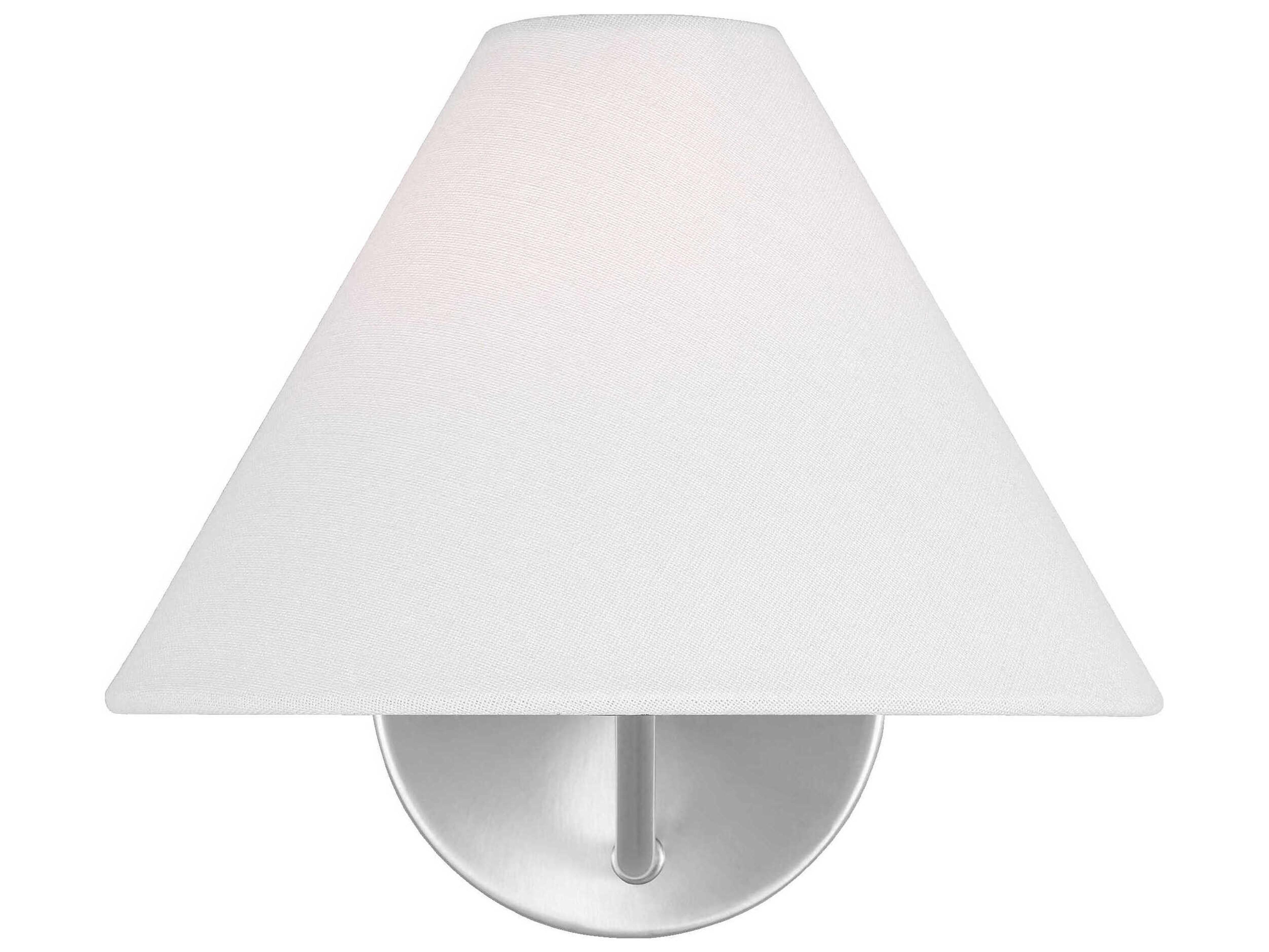 Visual Comfort Studio Burke 1-Light Brushed Steel Wall Sconce