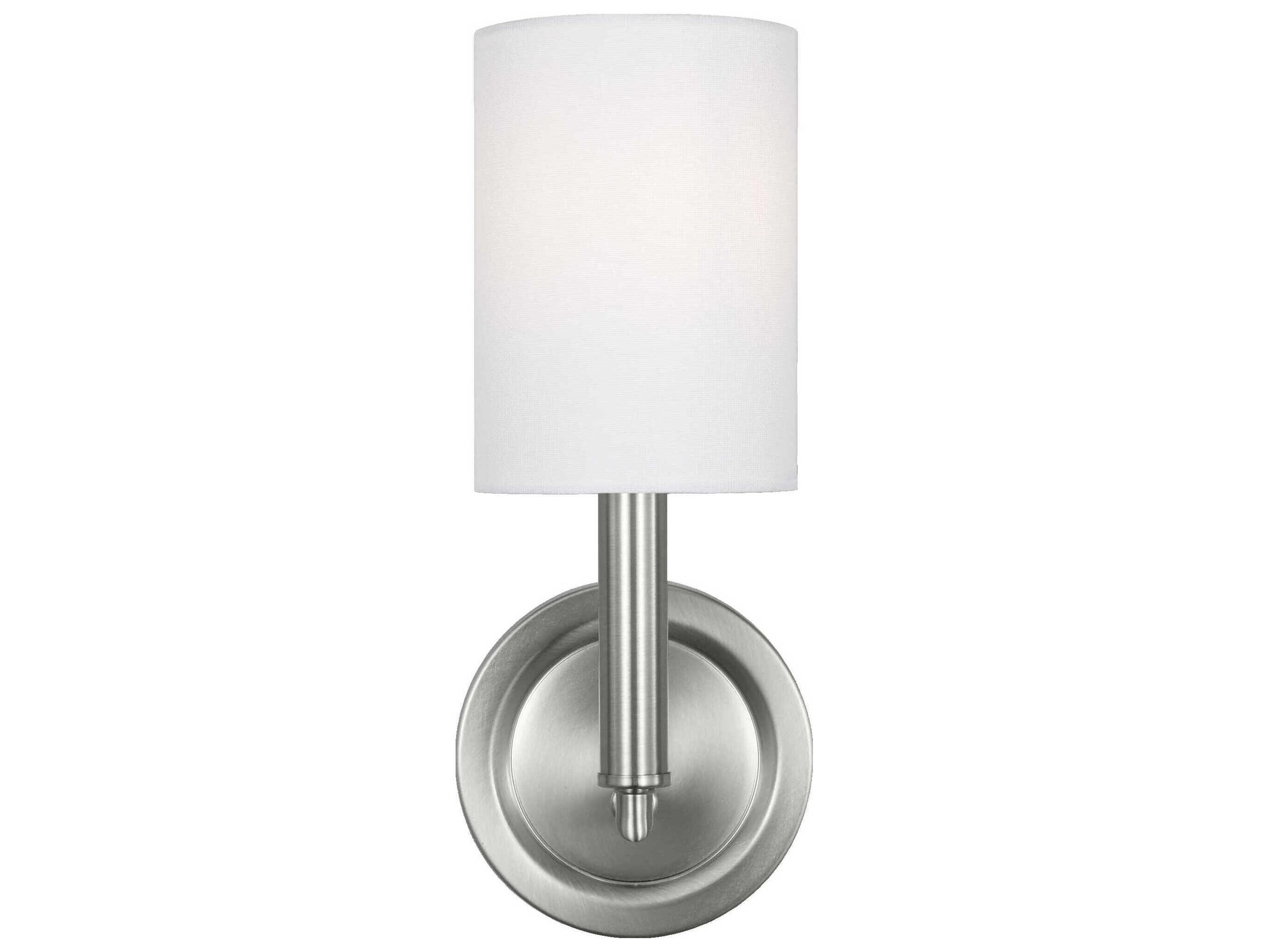 Visual Comfort Studio Egmont 1-Light Brushed Steel Wall Sconce
