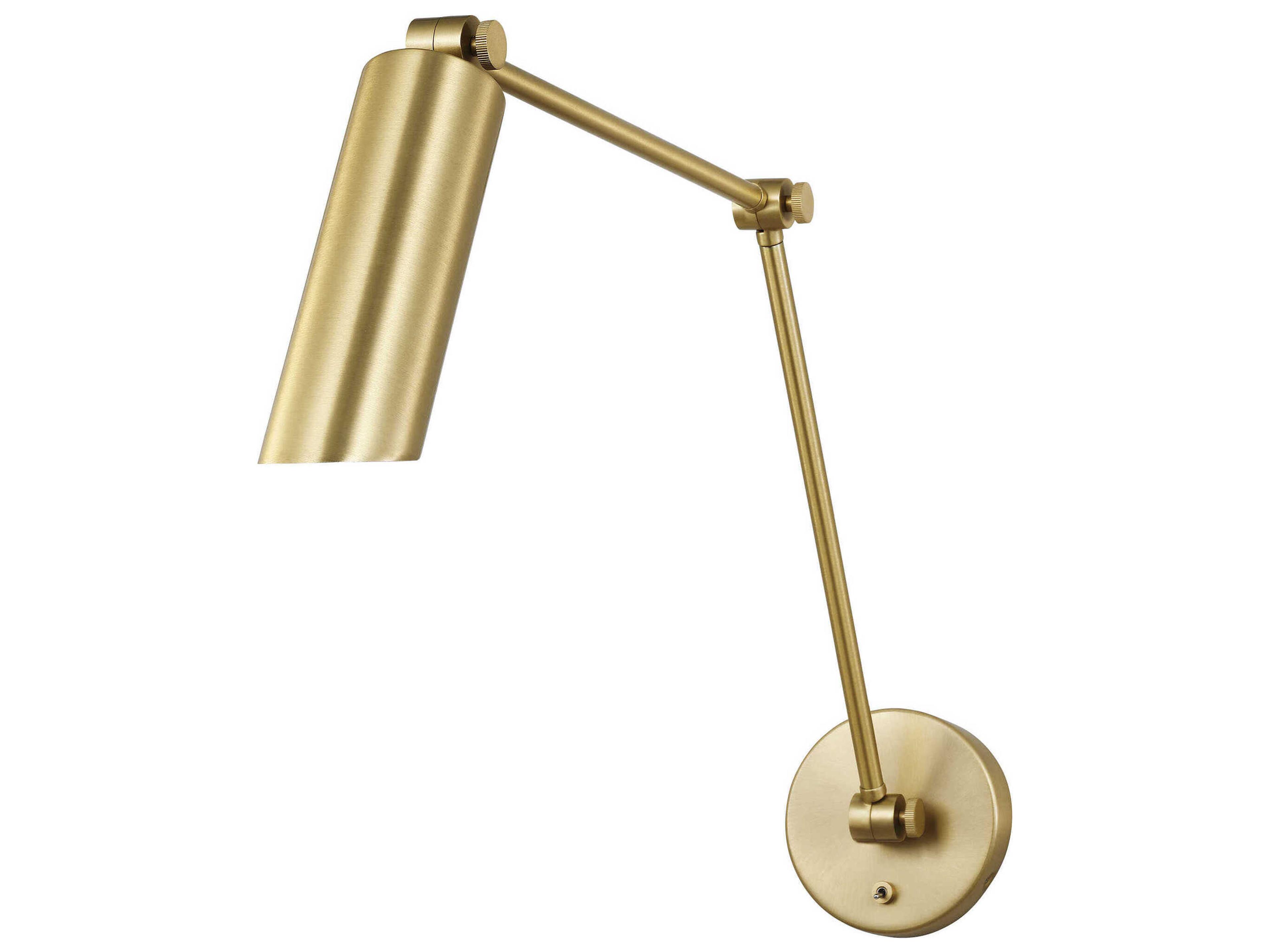 Visual Comfort Studio Frasar 1-Light Satin Brass Swing Wall Sconce