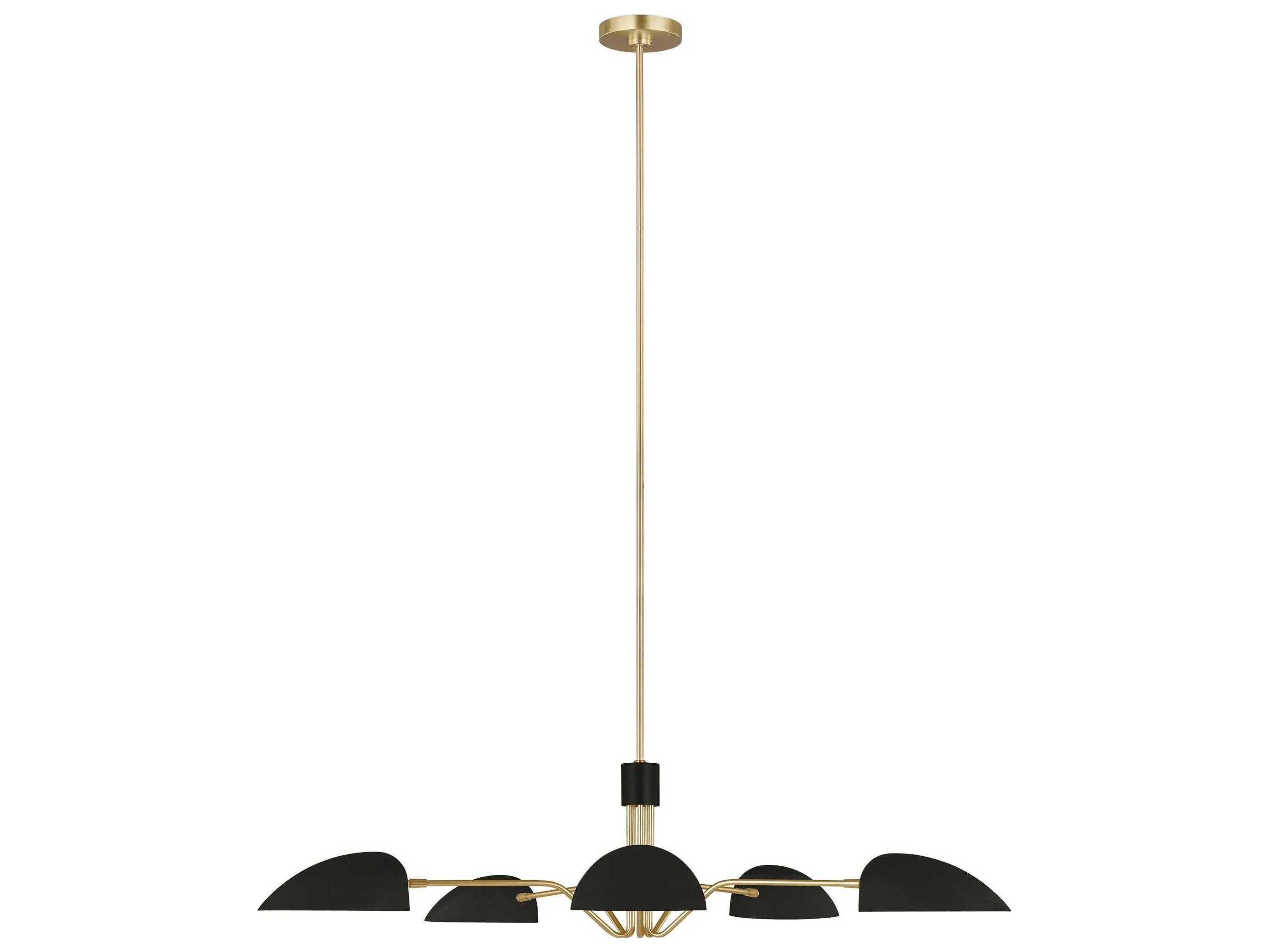 Visual Comfort Studio Jane 5-Light Midnight Black Candelabra Chandelier