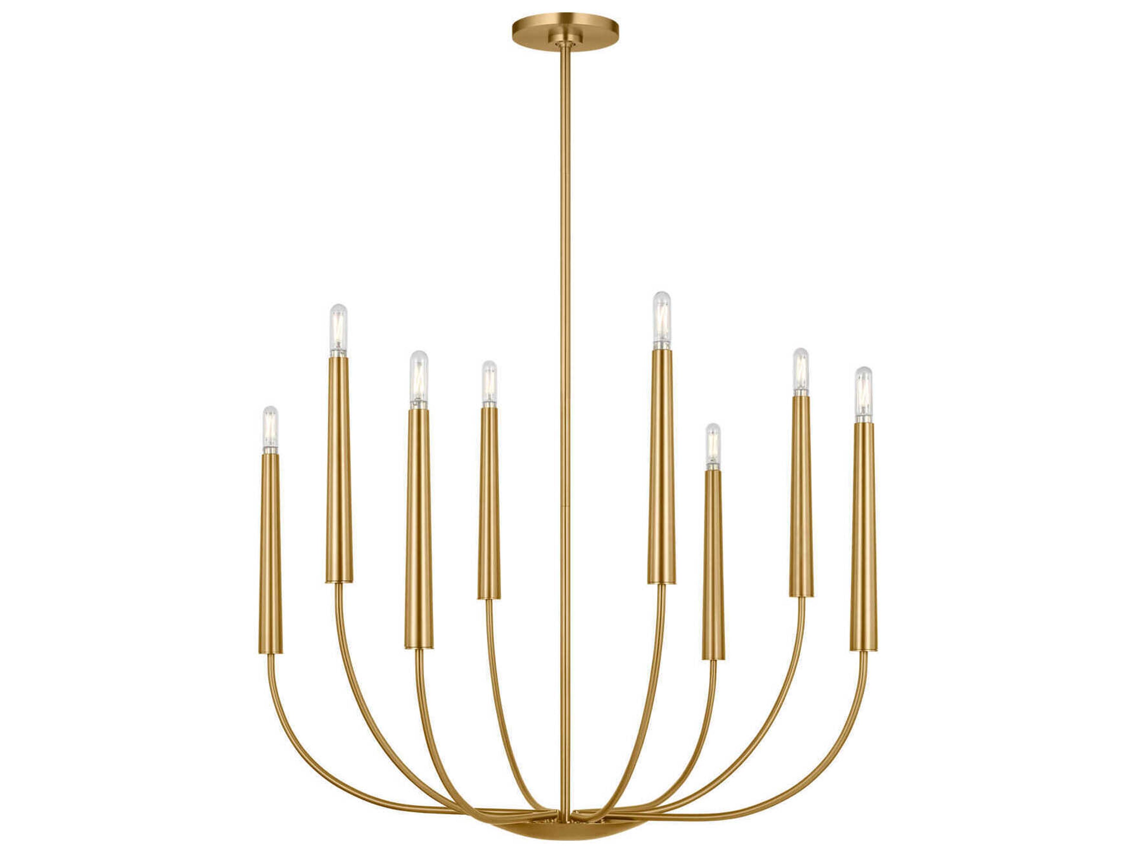 Visual Comfort Studio Lois 8-Light Burnished Brass Chandelier