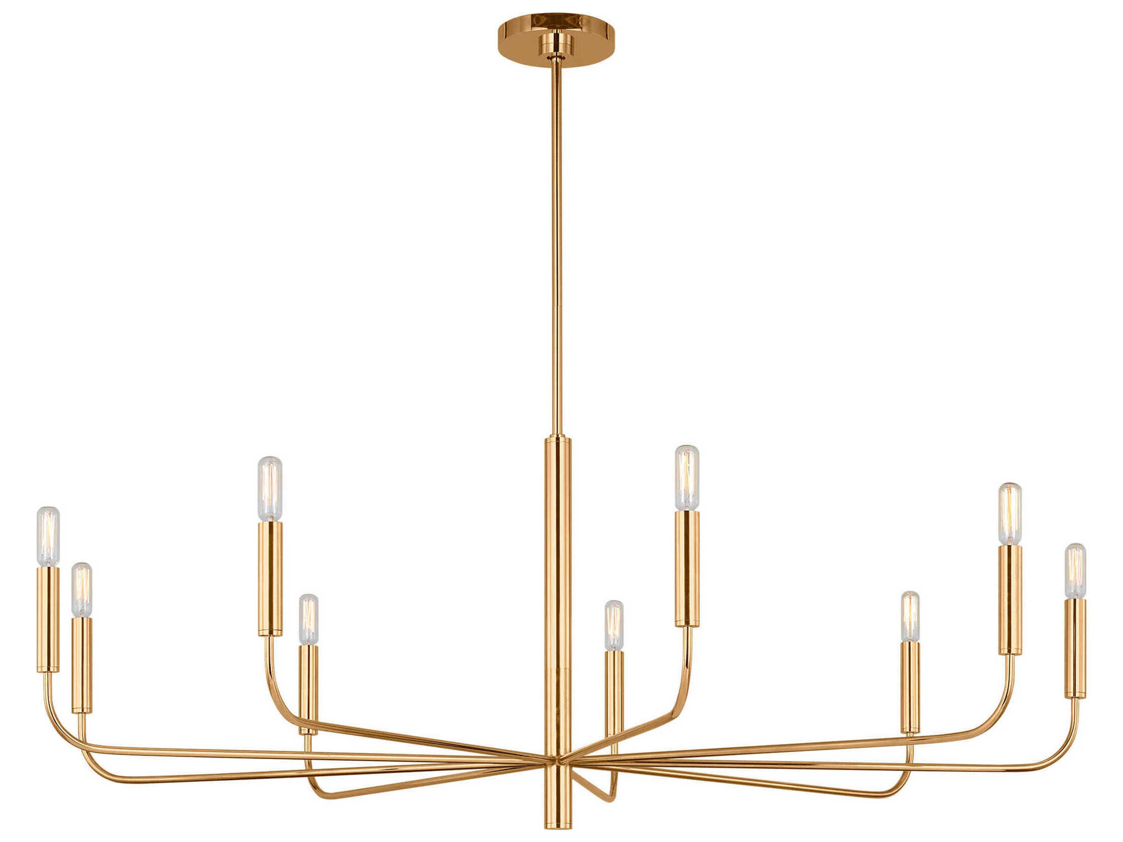 Visual Comfort Studio Brianna 9-Light Burnished Brass Candelabra Chandelier