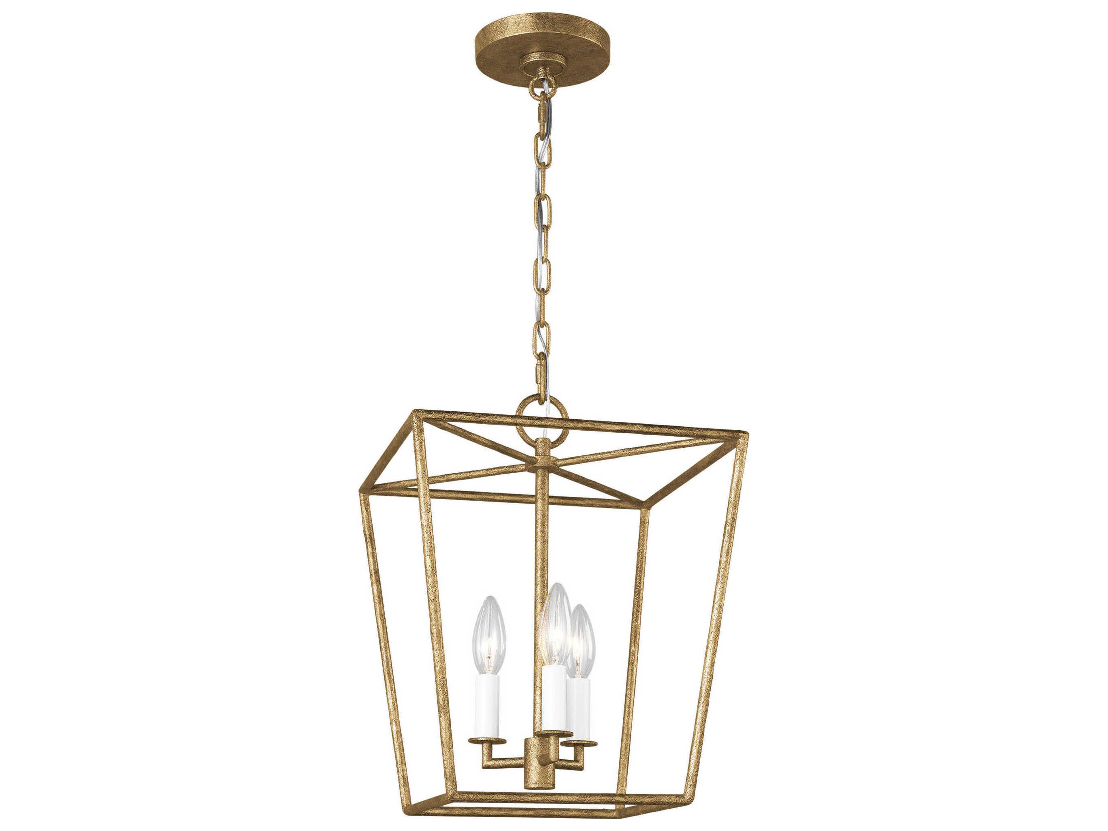 Visual Comfort Studio Viota 3-Light Casted Gild Gold Mini Pendant
