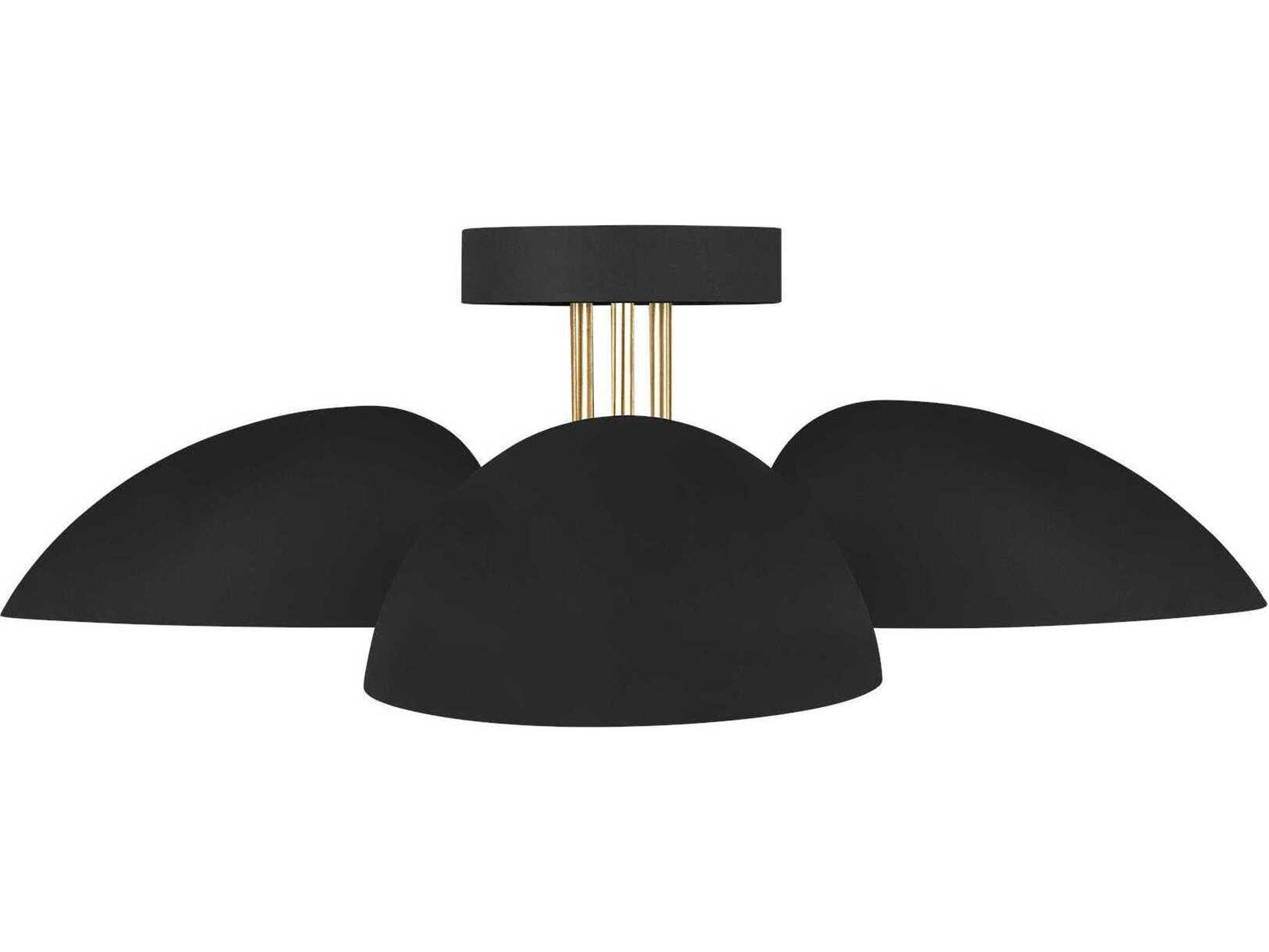 Visual Comfort Studio Jane 3-Light Midnight Black Semi Flush Mount