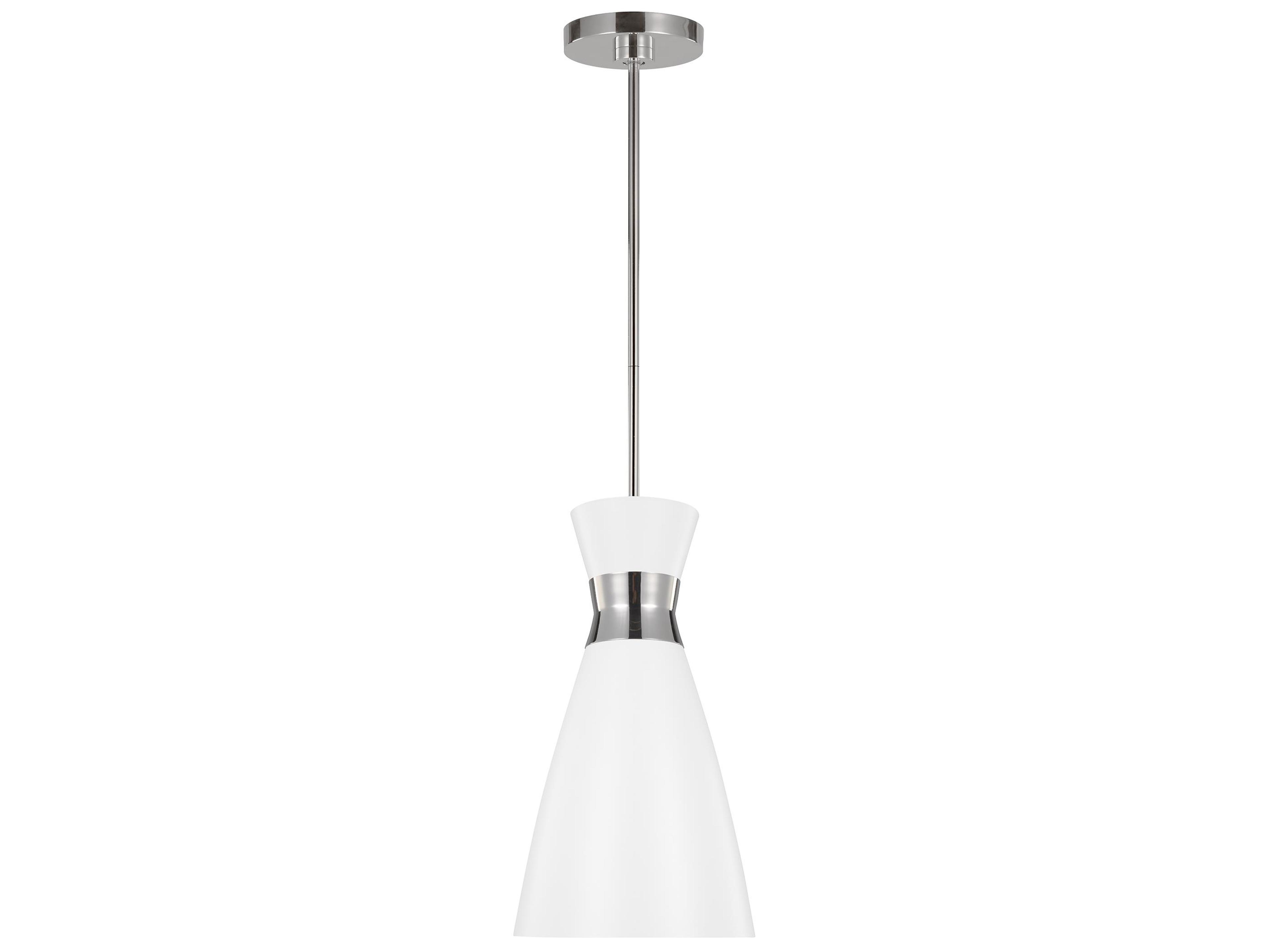 Visual Comfort Studio Heath 1-Light Polished Nickel Mini Pendant