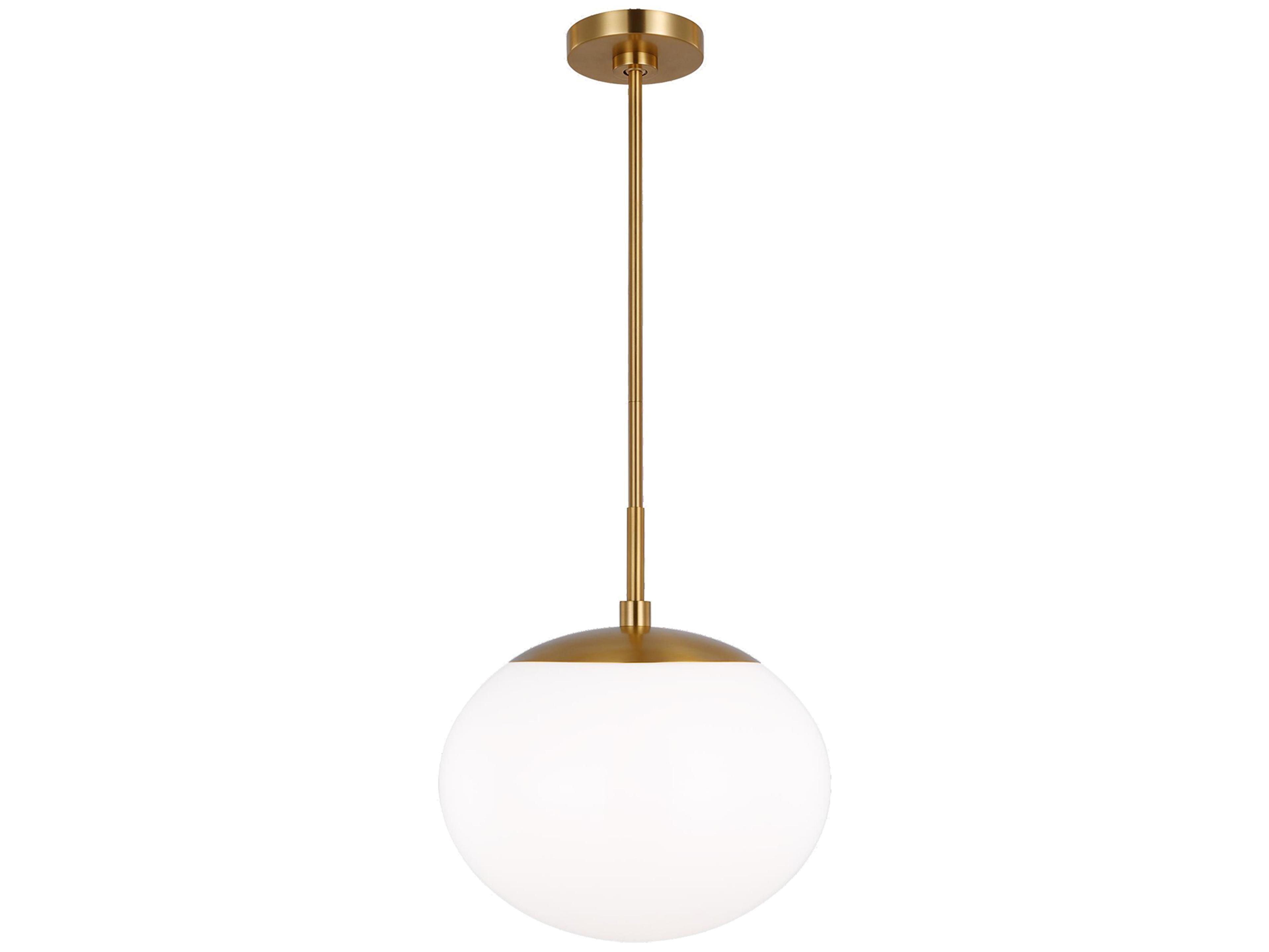 Visual Comfort Studio Lune 1-Light Burnished Brass Globe Mini Pendant