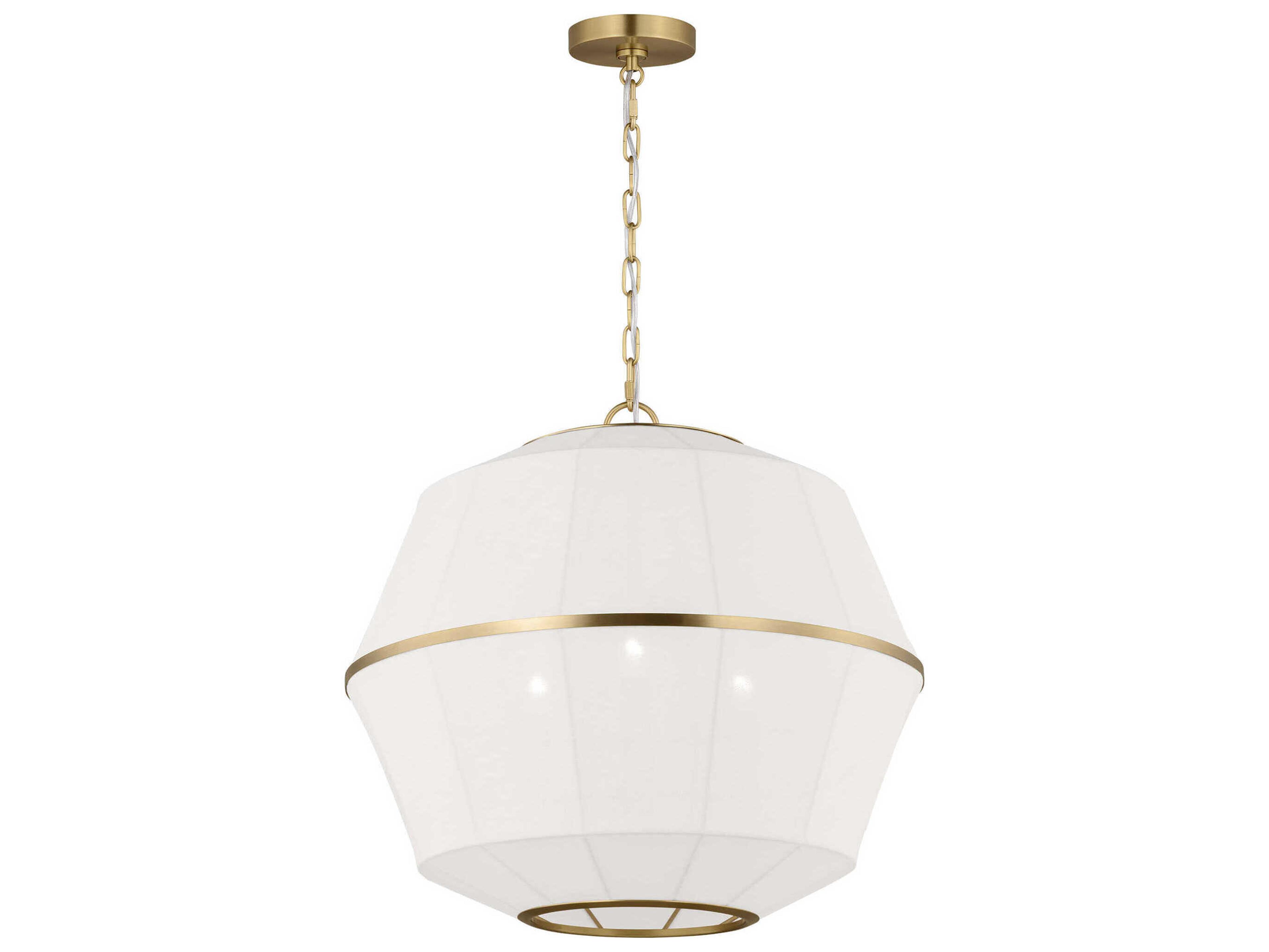 Visual Comfort Studio Hikari 3-Light Burnished Brass Pendant