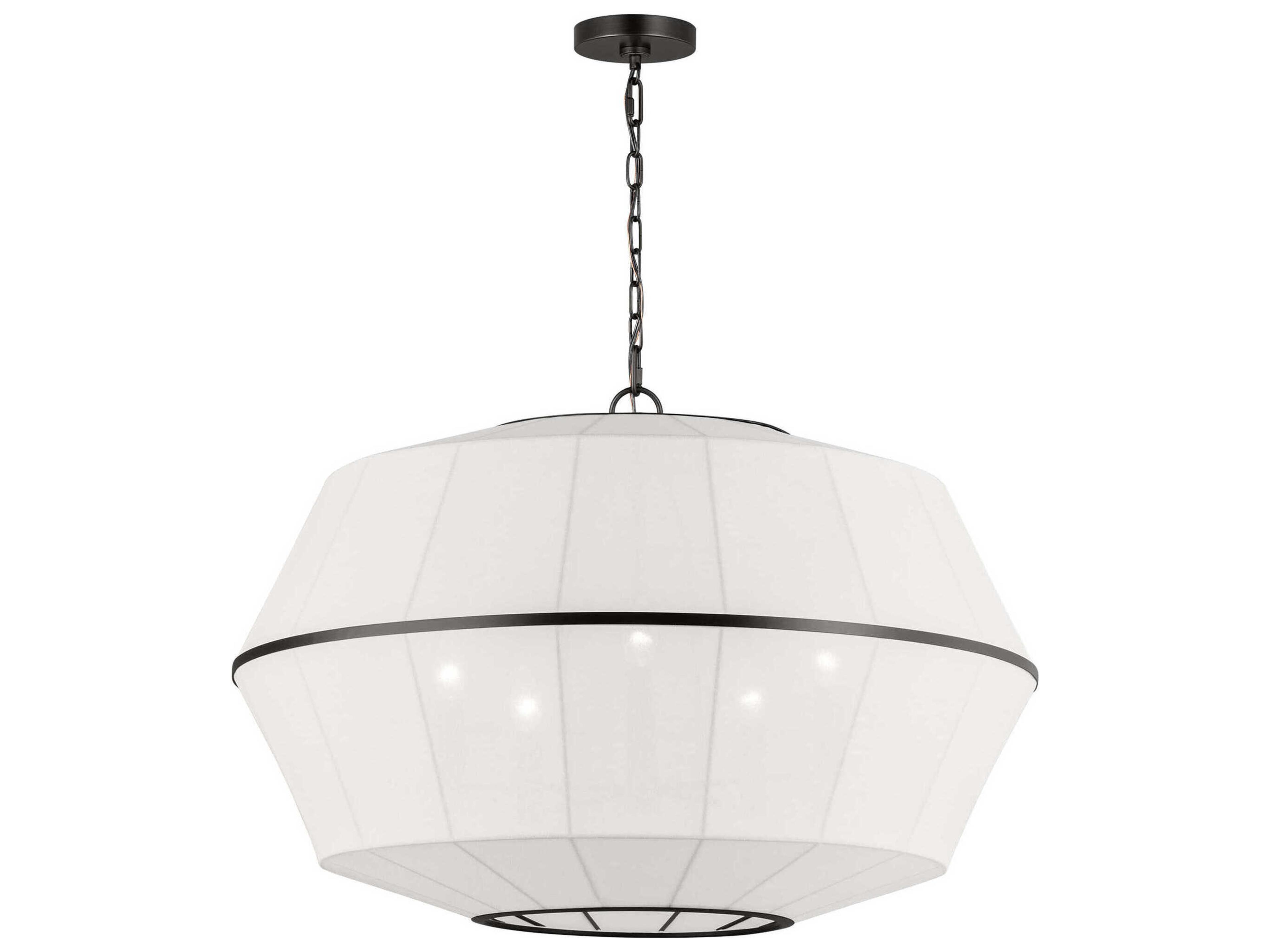 Visual Comfort Studio Hikari 5-Light Aged Iron Black Pendant