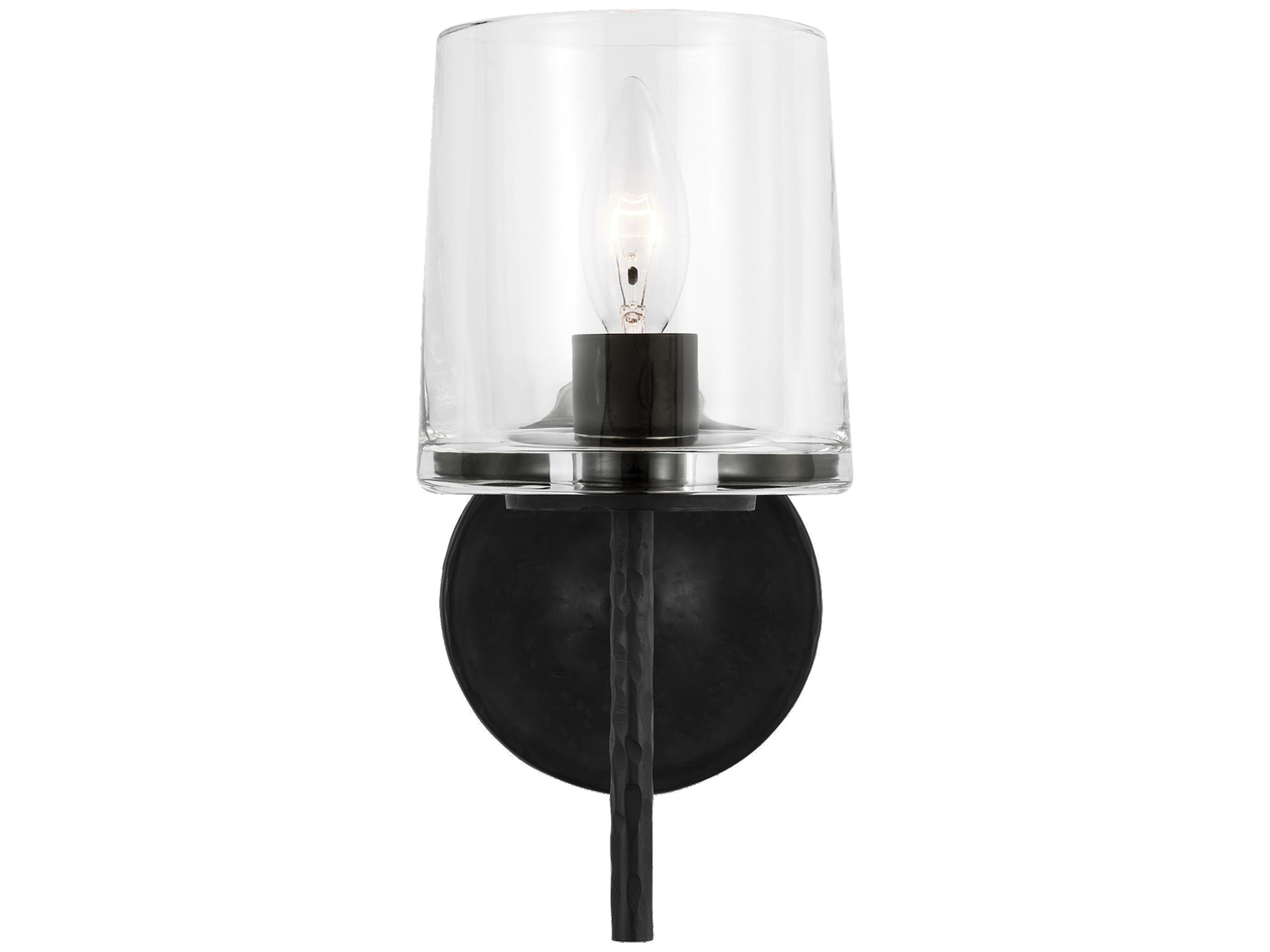 Visual Comfort Studio Marietta 1-Light Aged Iron Black Wall Sconce