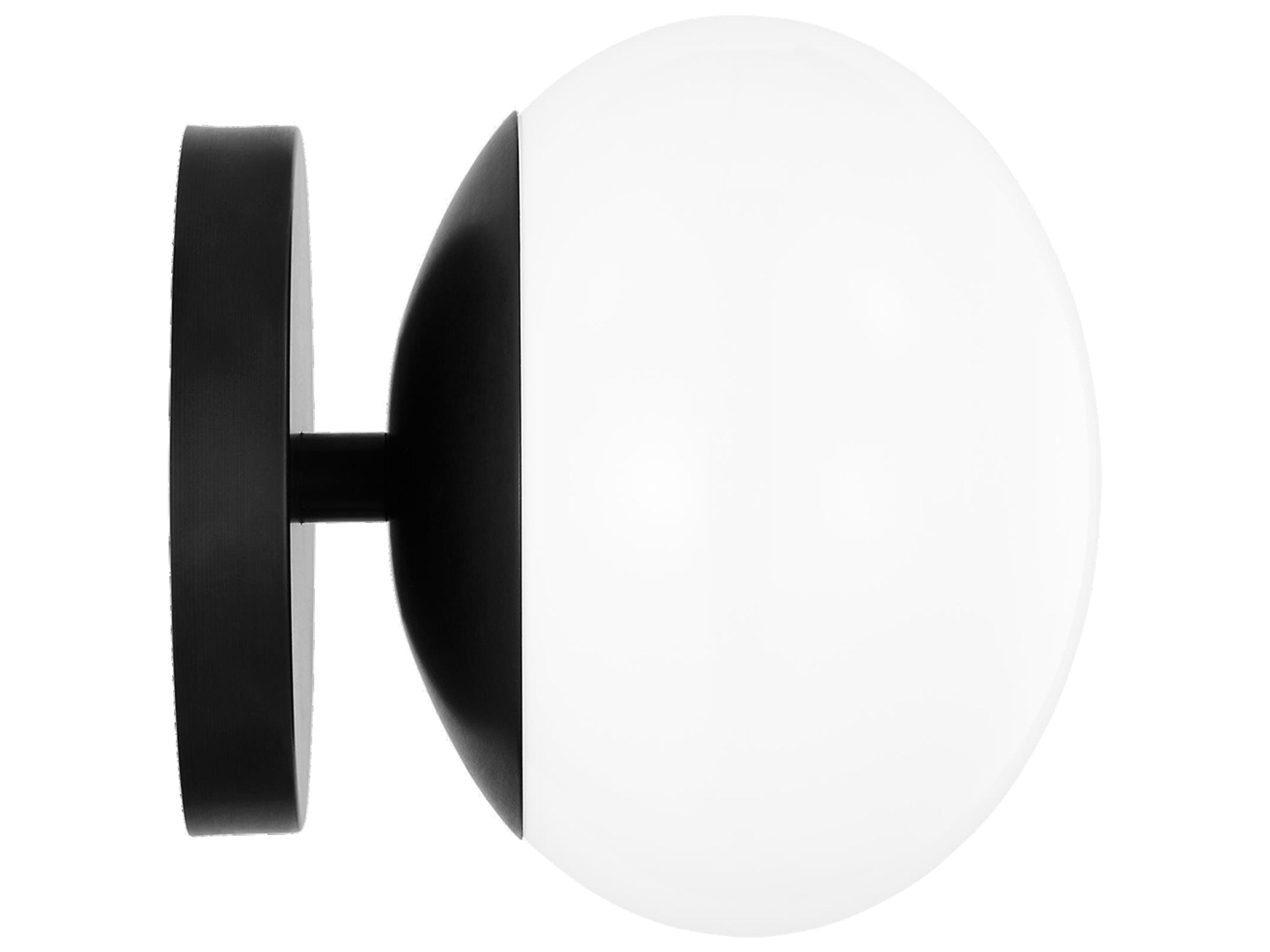 Visual Comfort Studio Lune 1-Light Aged Iron Black Wall Sconce