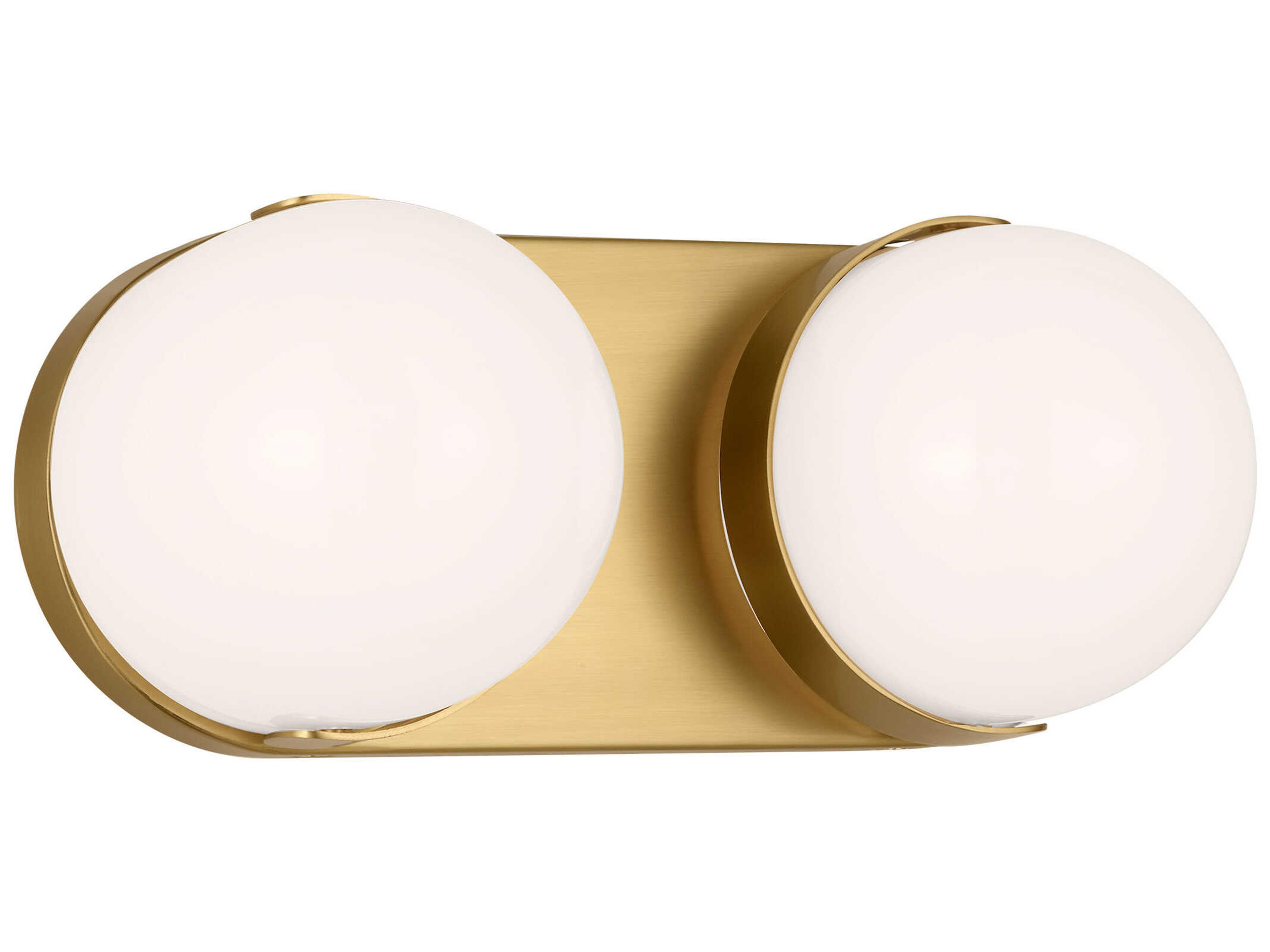 Visual Comfort Studio Syrie 2-Light Burnished Brass Vanity Light